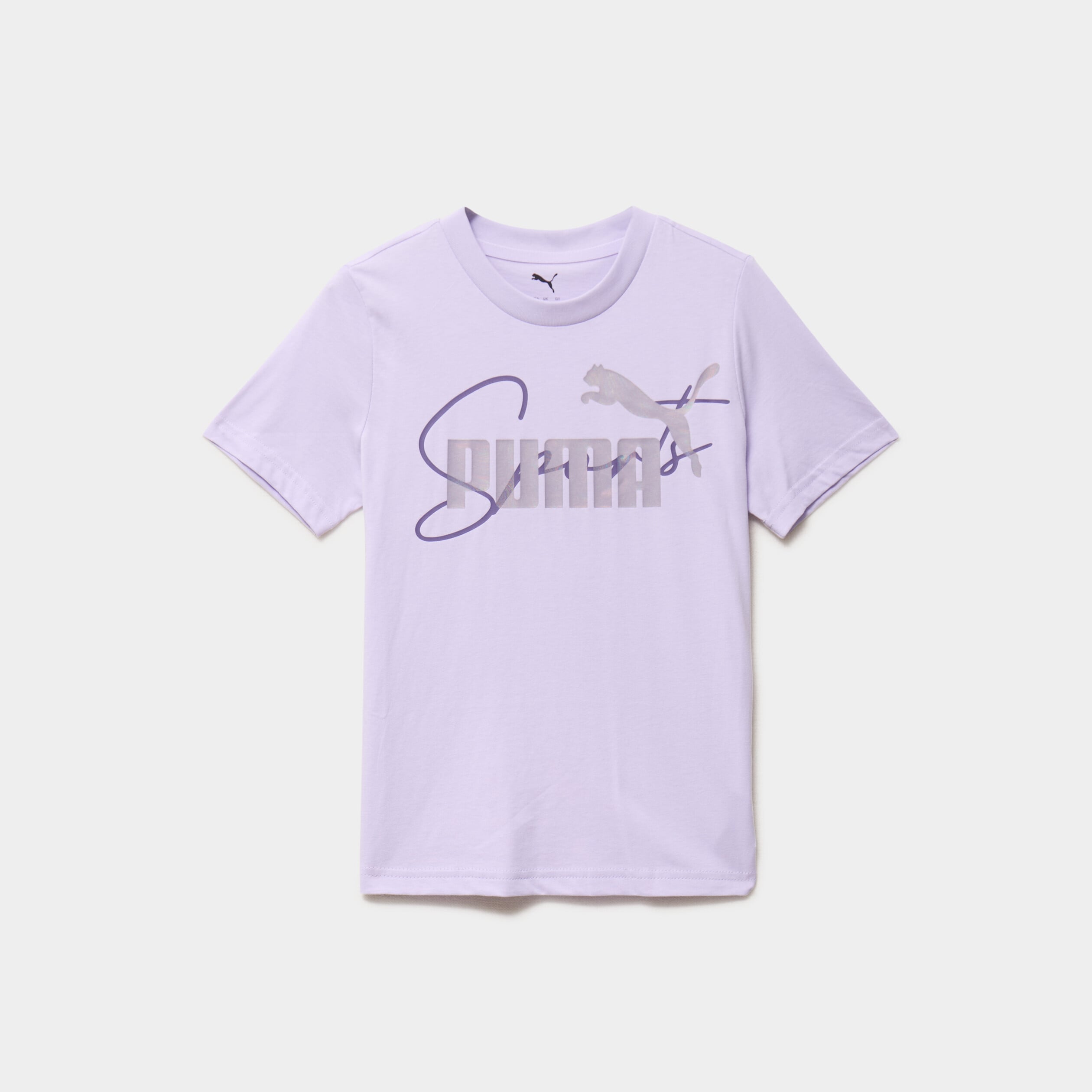 T-shirt col rond coton Puma parme fille