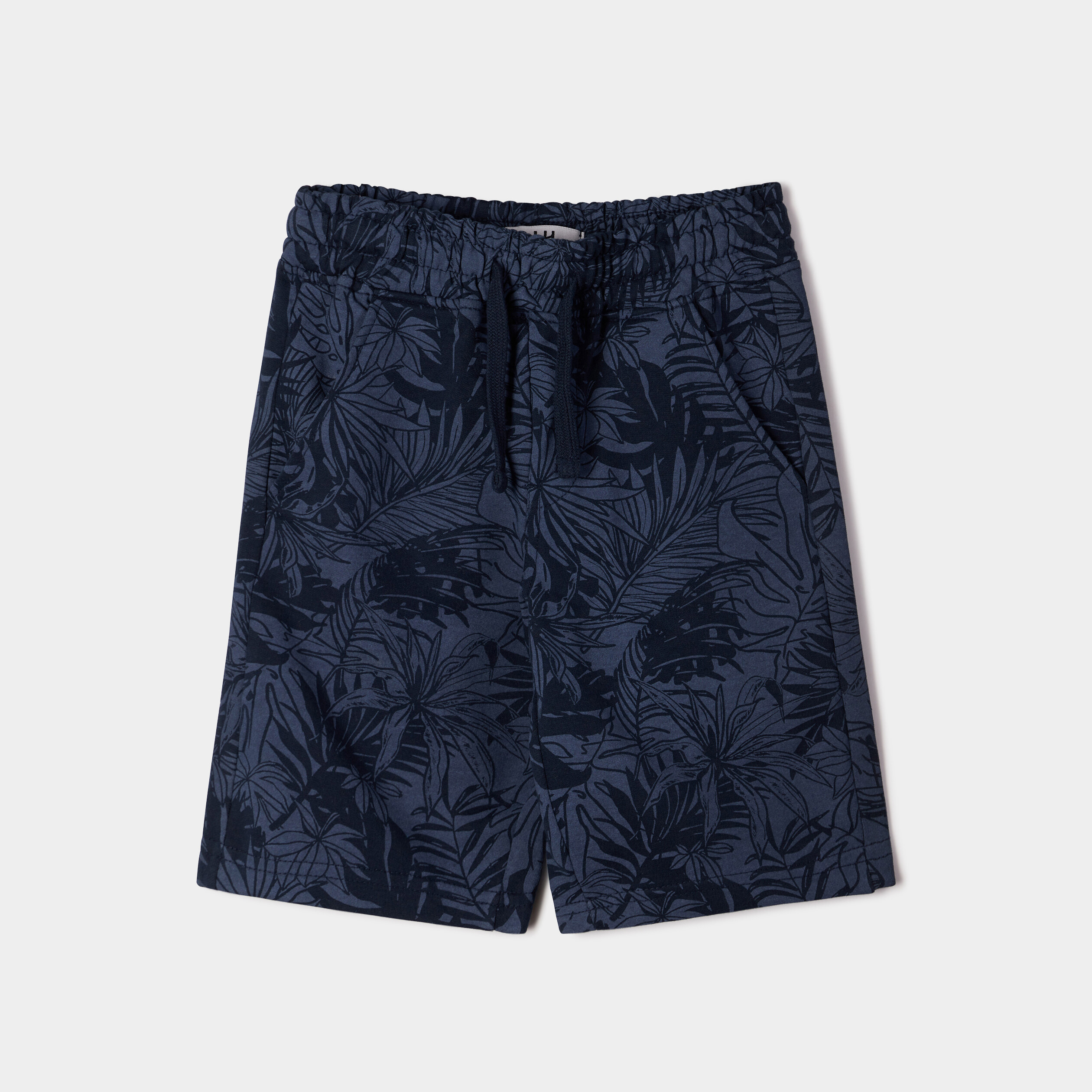 short jogging coupe droite a coulisse bleu garcon Short jogging coupe droite à coulisse bleu garçon