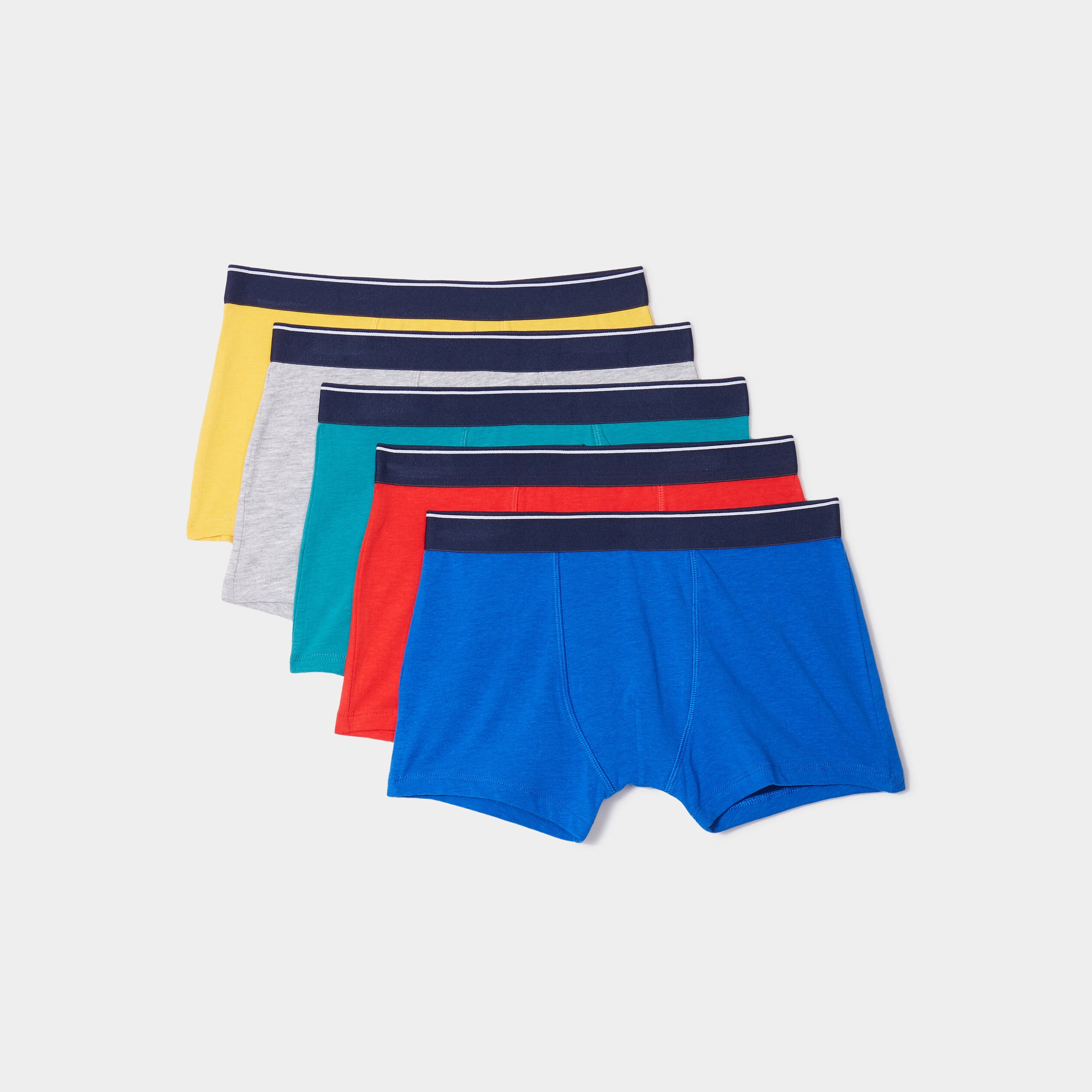 Lot 5 boxers coton jaune gar&ccedil;on