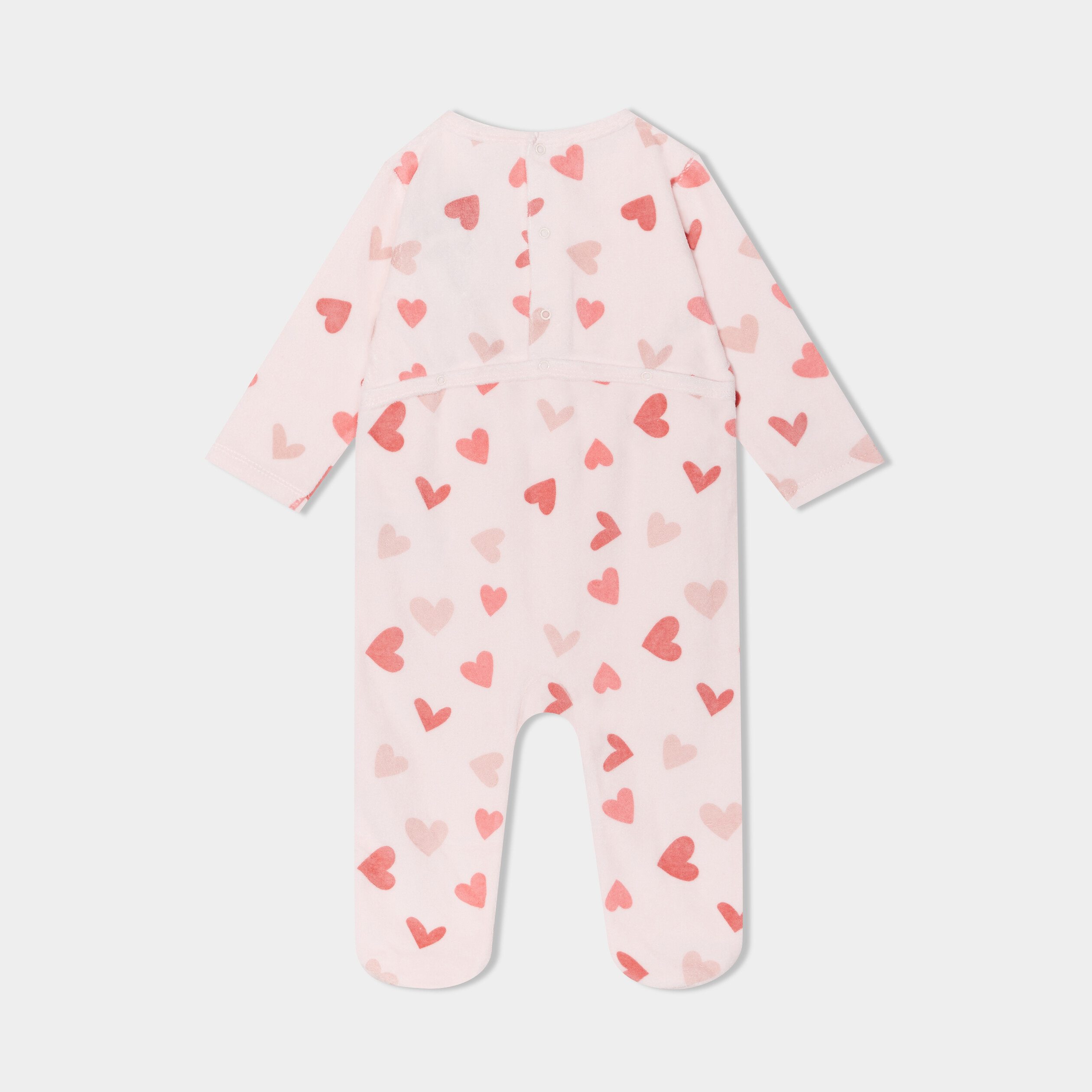 pyjama dors bien effet velours rose clair bebef Pyjama dors-bien effet velours rose clair bébé fille