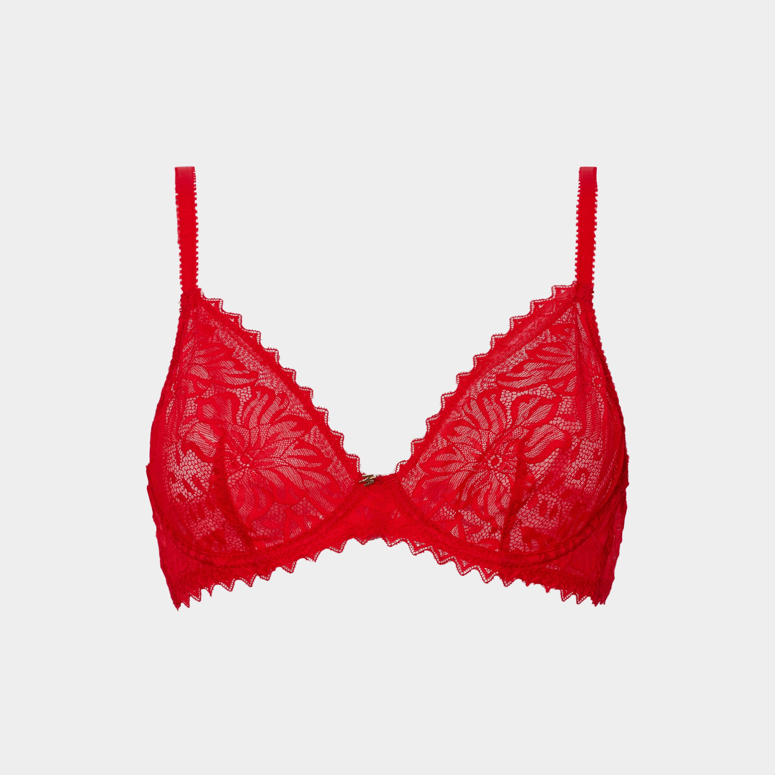 soutien gorge corbeille dentelle rouge femme Soutien-gorge corbeille dentelle rouge femme