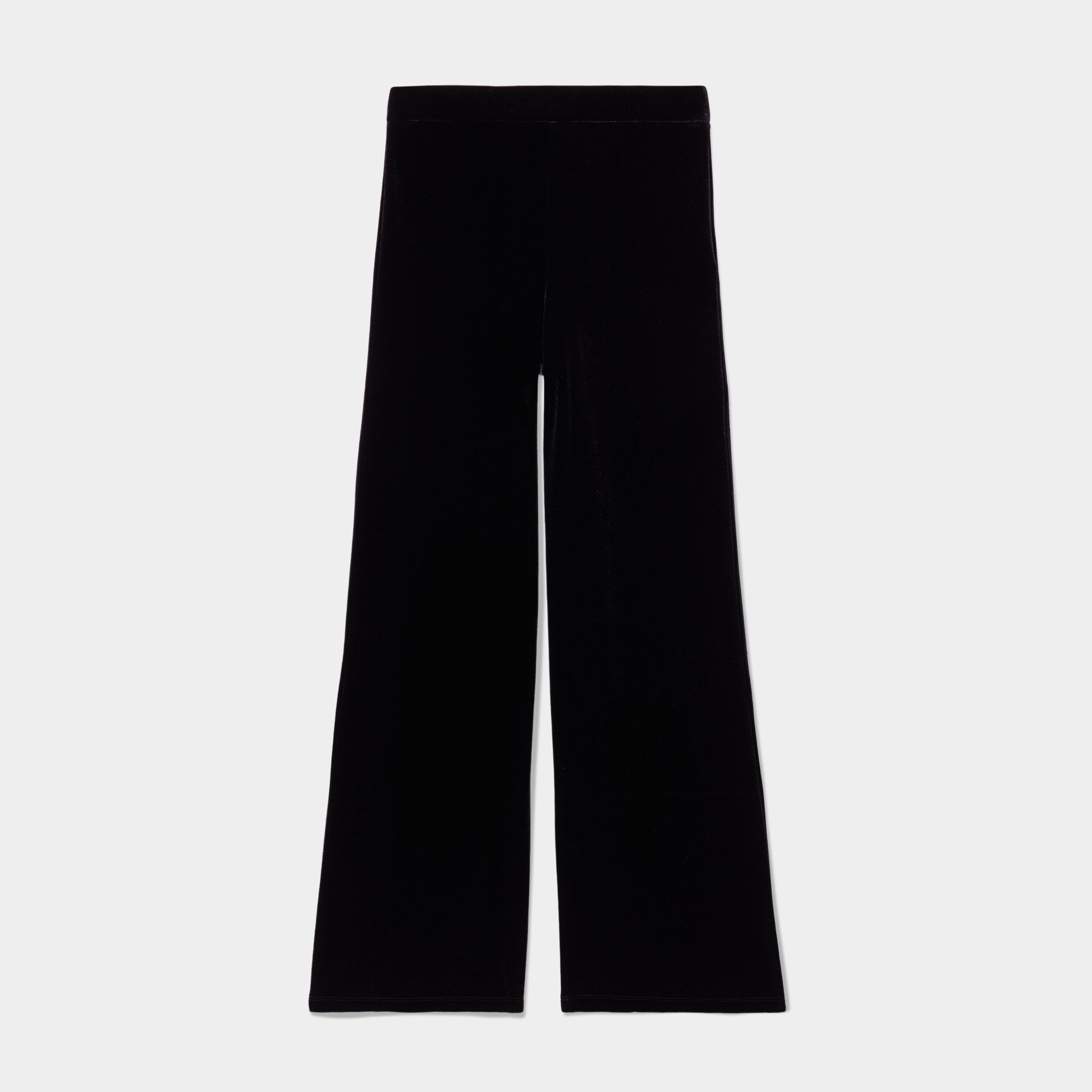 Pantalon velours large noir femme