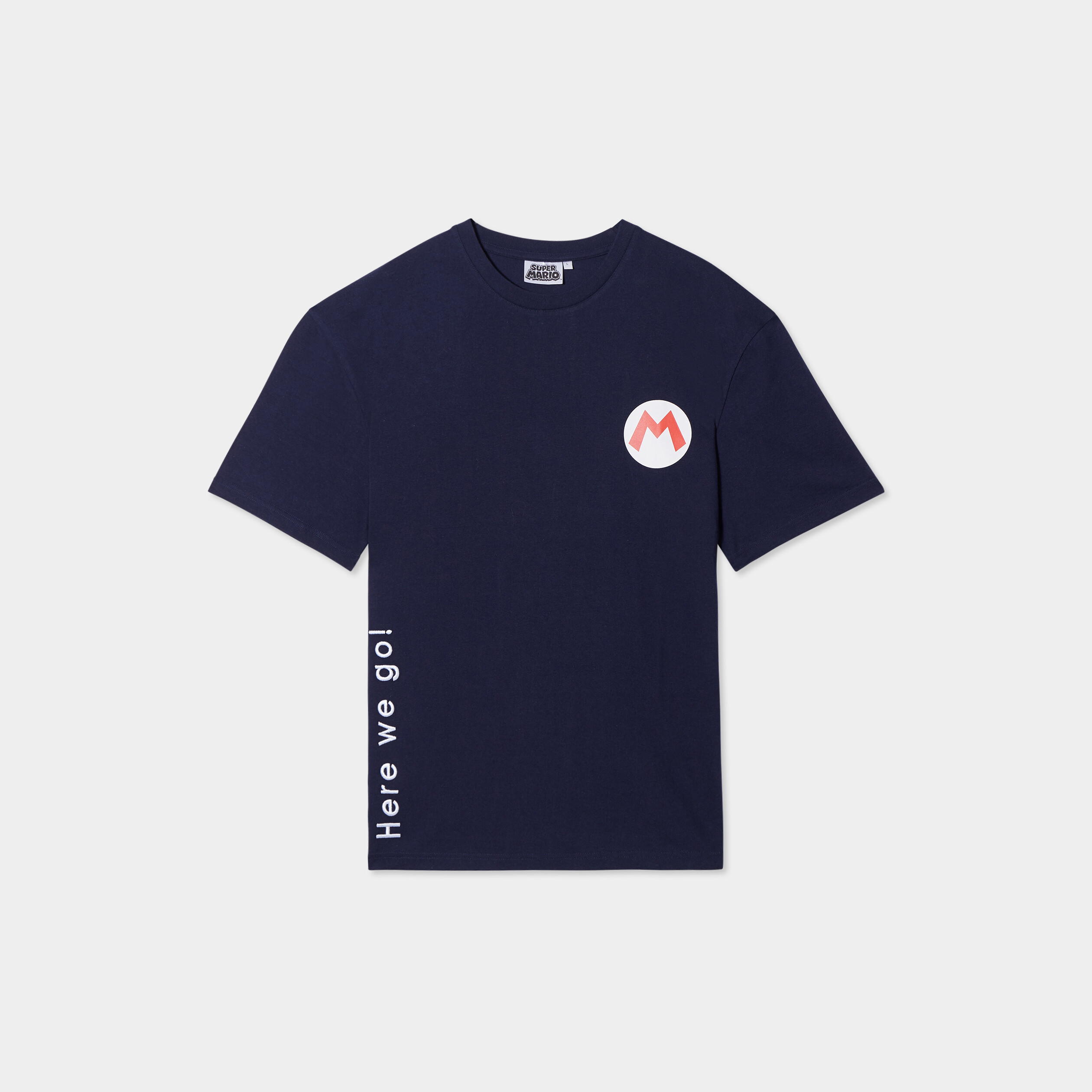 t shirt manches courtes super mario bleu marine homme T-shirt manches courtes Super Mario bleu marine homme
