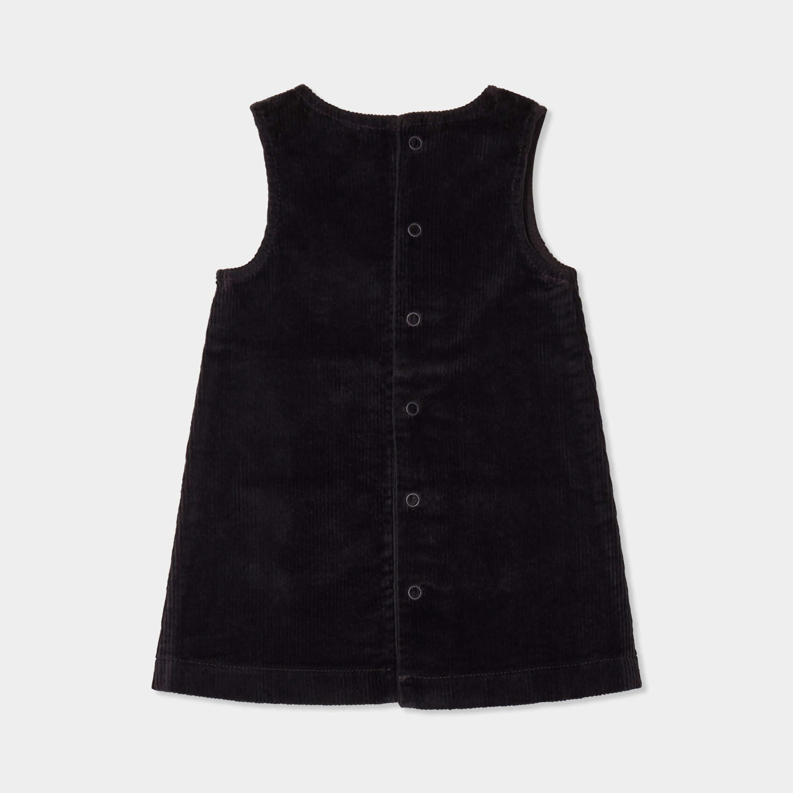 robe chasuble effet velours cotele coton gris fonce bebef Robe chasuble effet velours côtelé coton gris foncé bébé fille