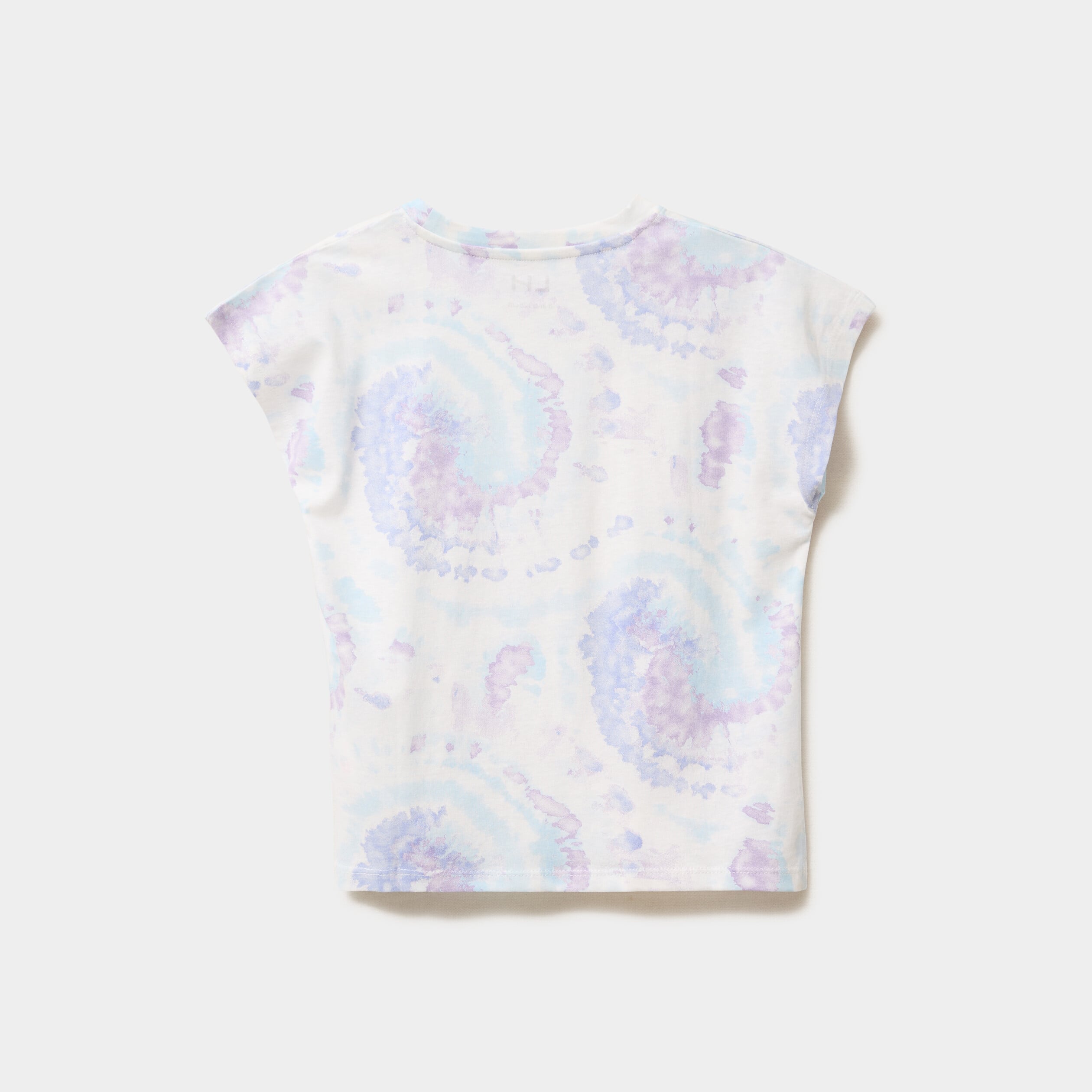 T-shirt manches courtes coton bleu pastel fille