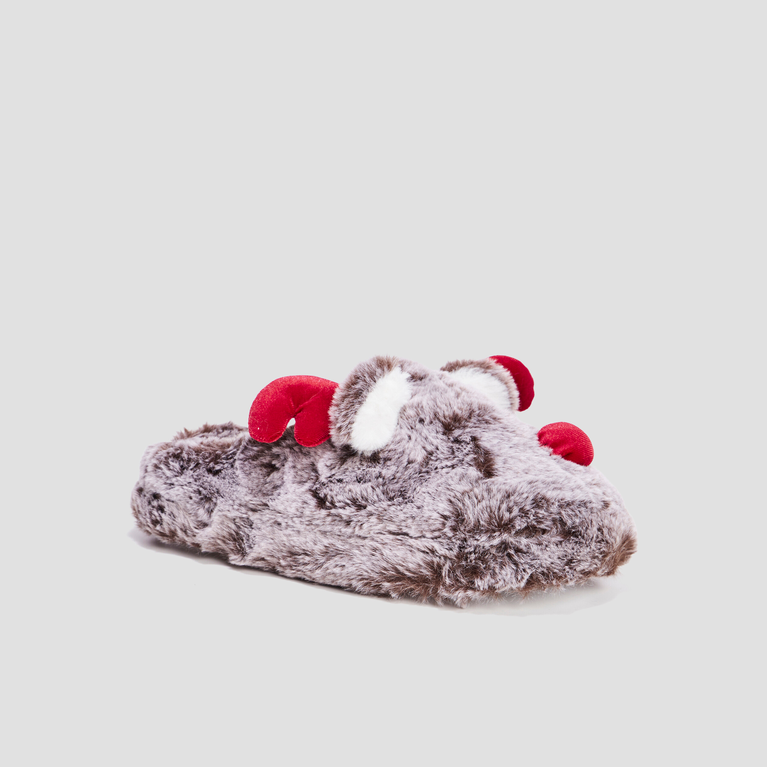 Chaussons renne mules fourrure multicolore femme