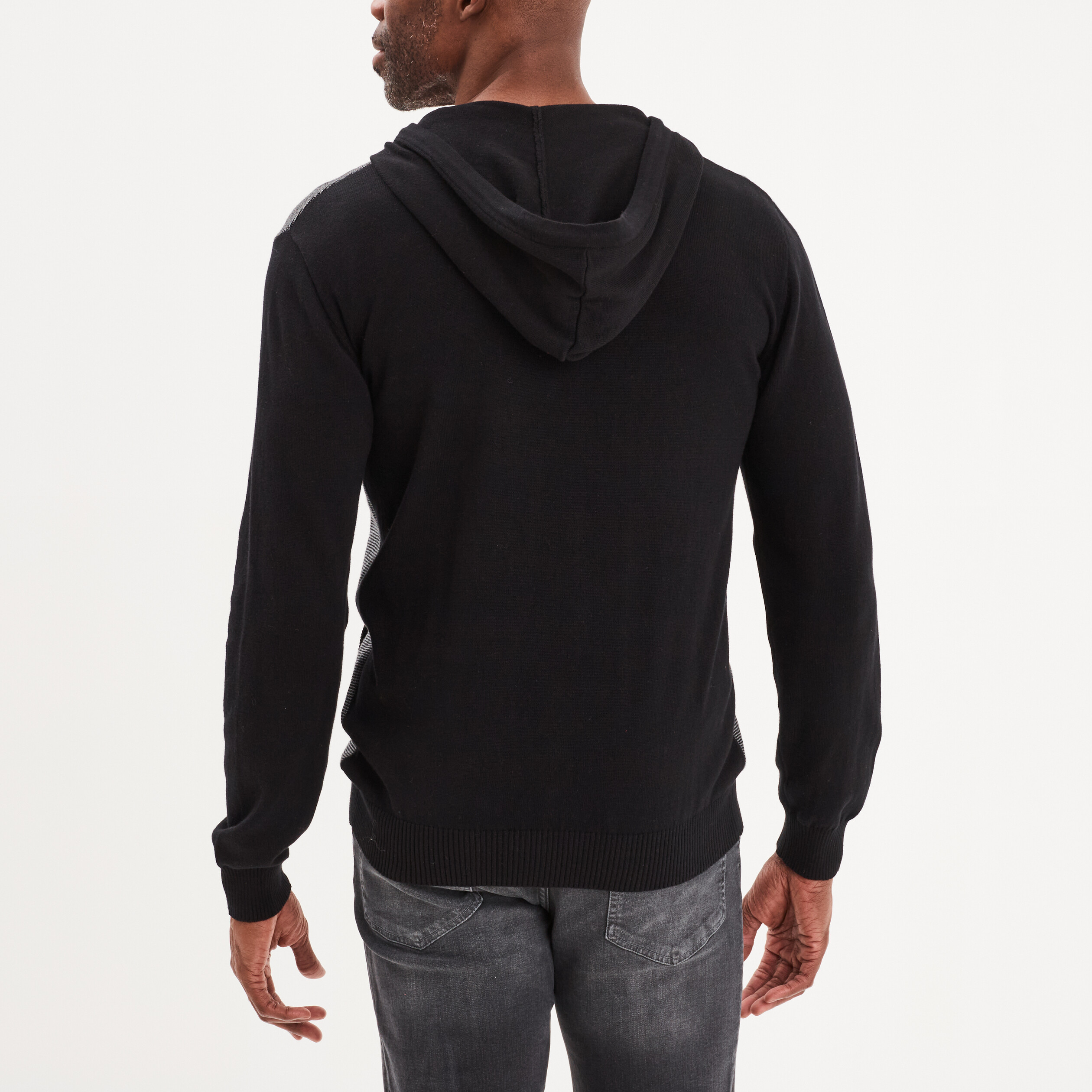 sweat zippe a capuche coton liberto noir homme Sweat zippé à capuche coton Liberto noir homme