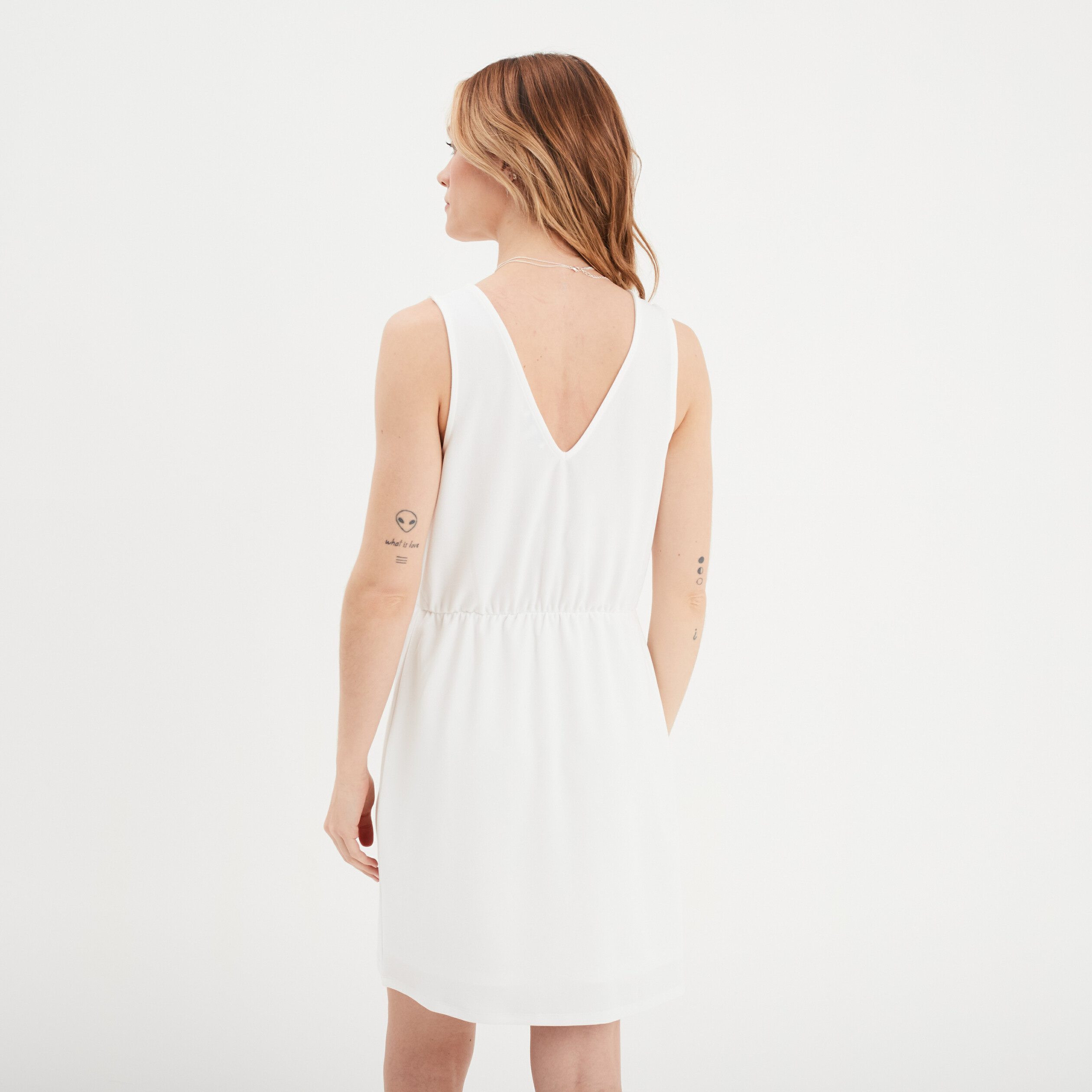 robe portefeuille plis taille blanc femme Robe portefeuille plis taille blanc femme