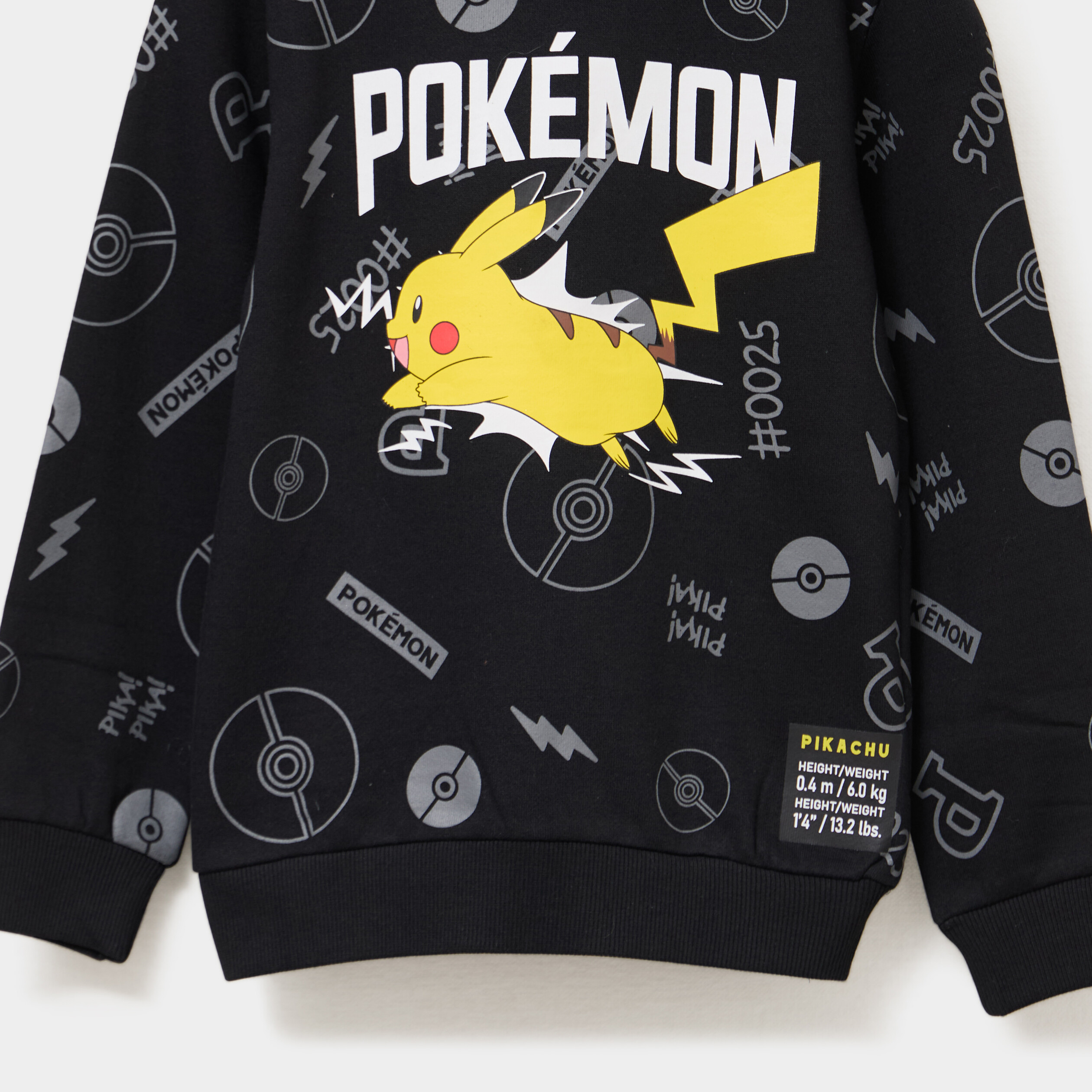 sweat hoodie pokemon pikachu noir garcon Sweat hoodie Pokémon Pikachu noir garçon
