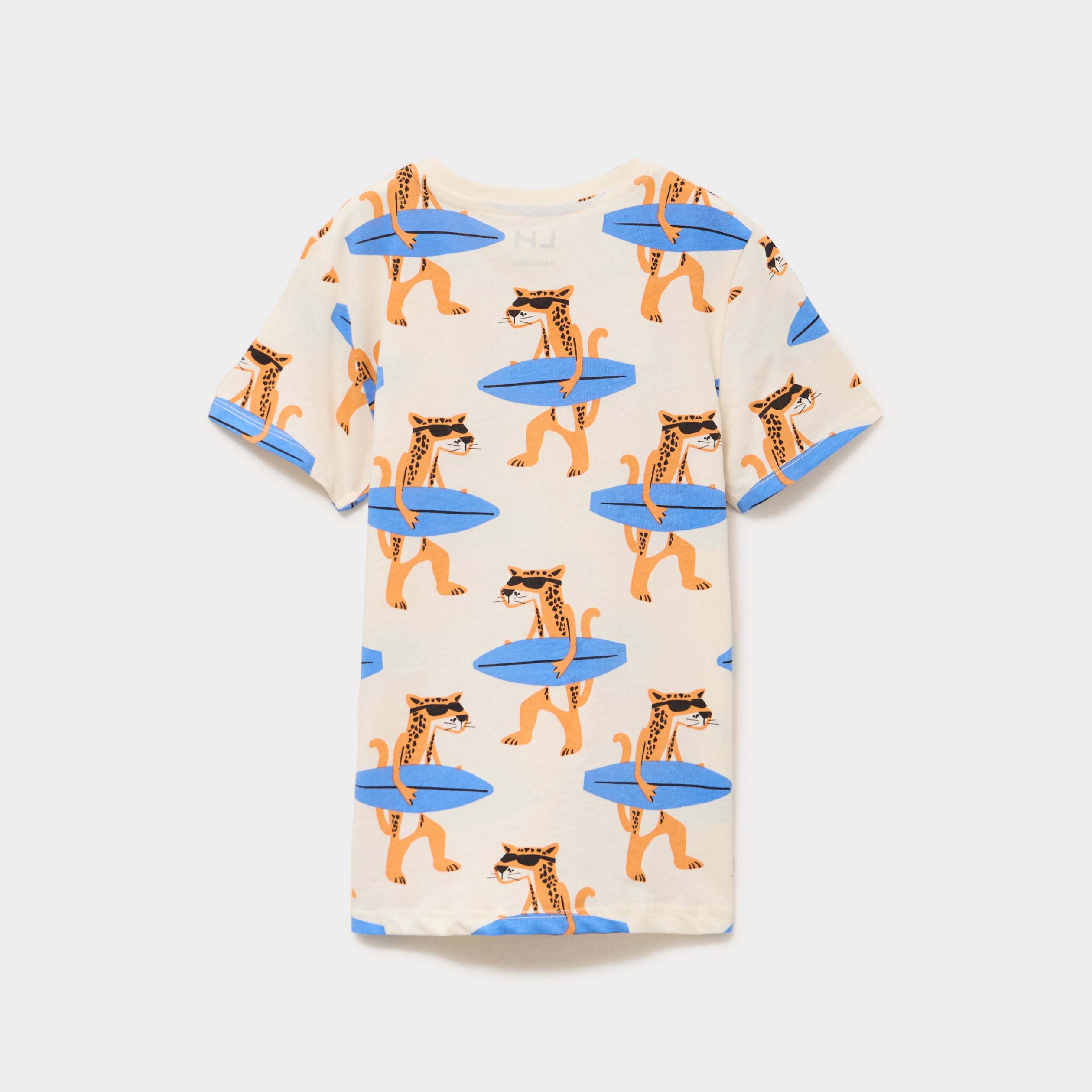 T-shirt manches courtes coton ecru gar&ccedil;on