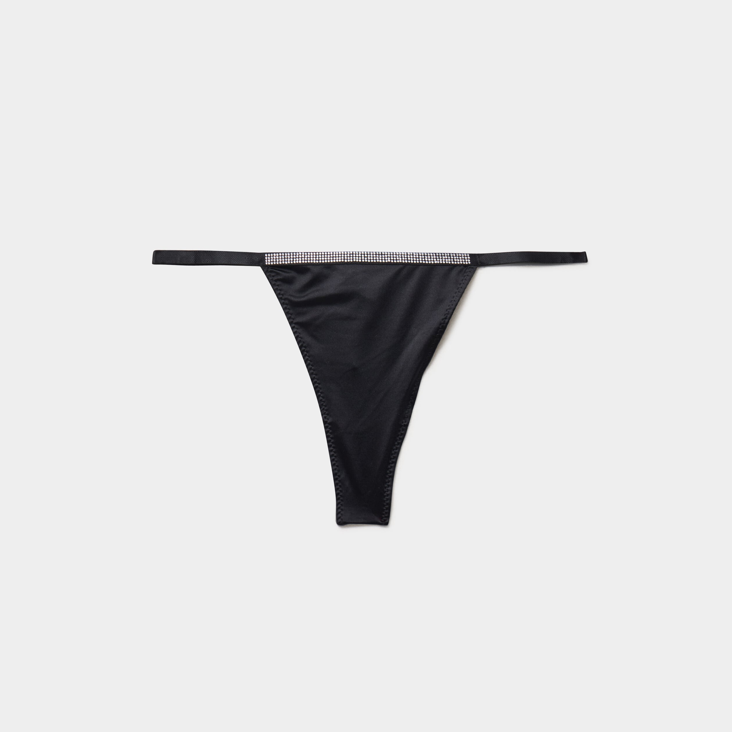 String avec strass noir femme