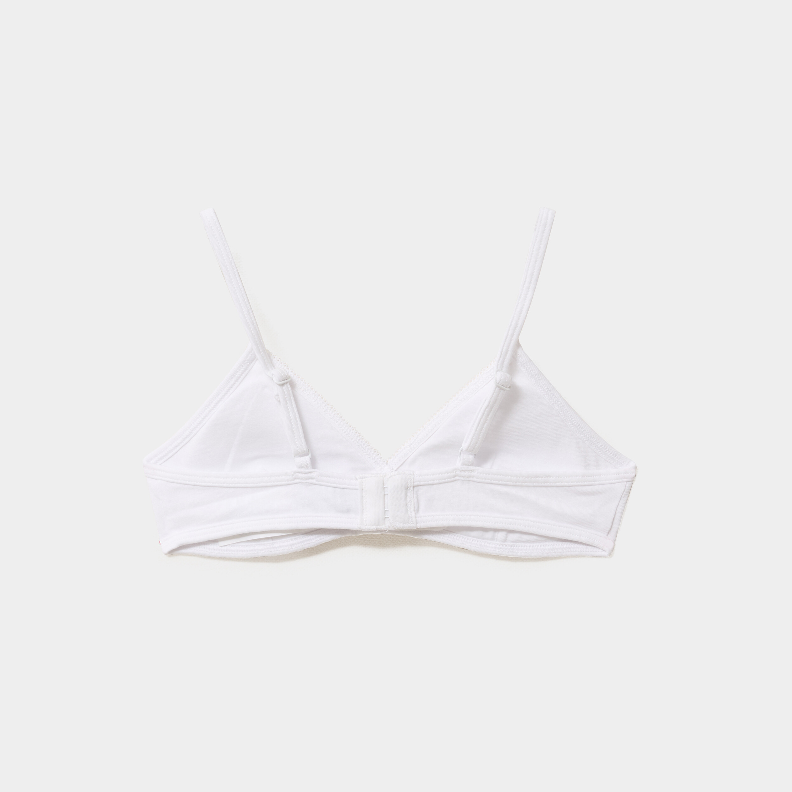 Soutien-gorge triangle padd&eacute; coton blanc fille
