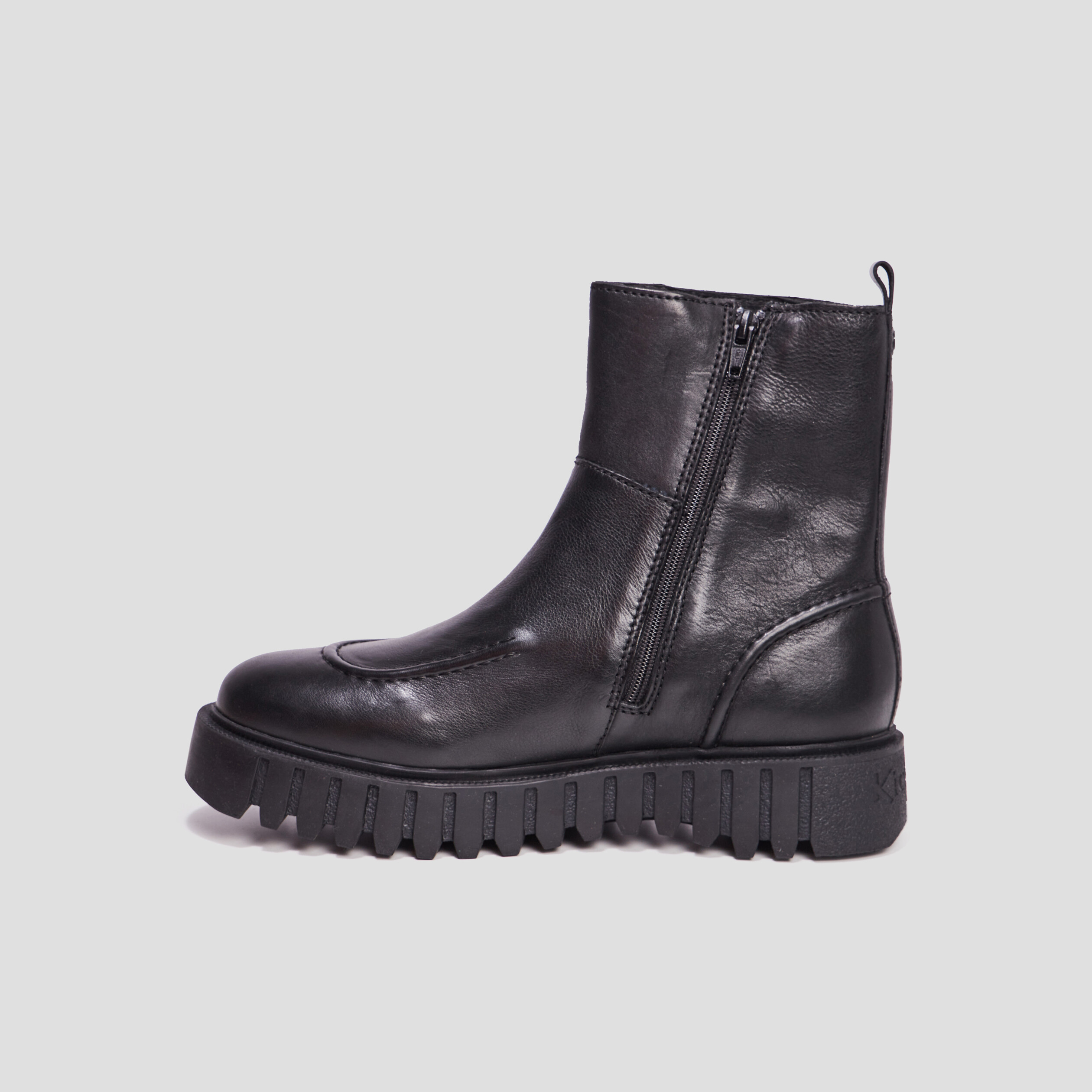 bottines en cuir kickers kickfancy noir femme Bottines en cuir Kickers Kickfancy noir femme