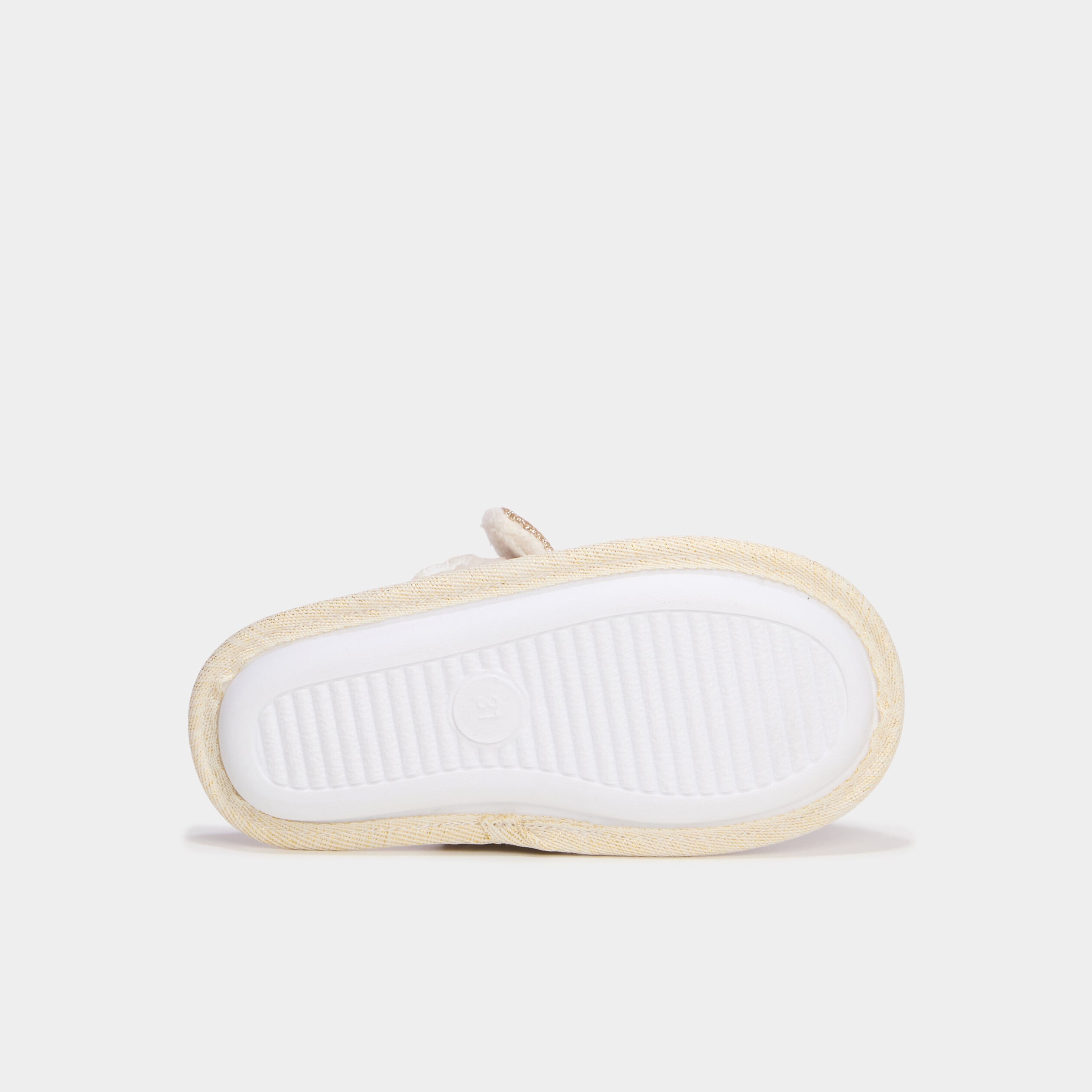 Chaussons mules effet velours sable fille