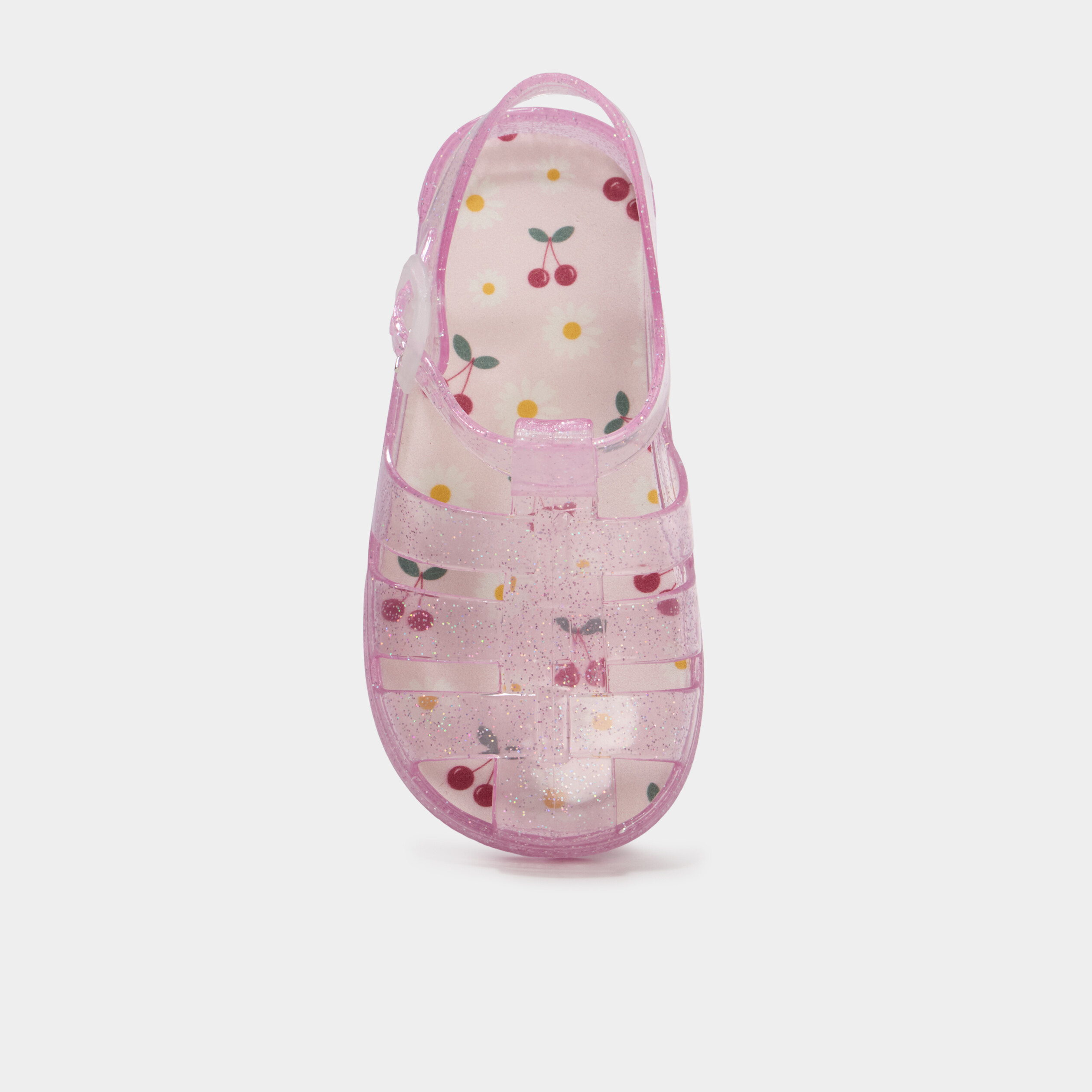 Sandales de plage paillettes rose fille