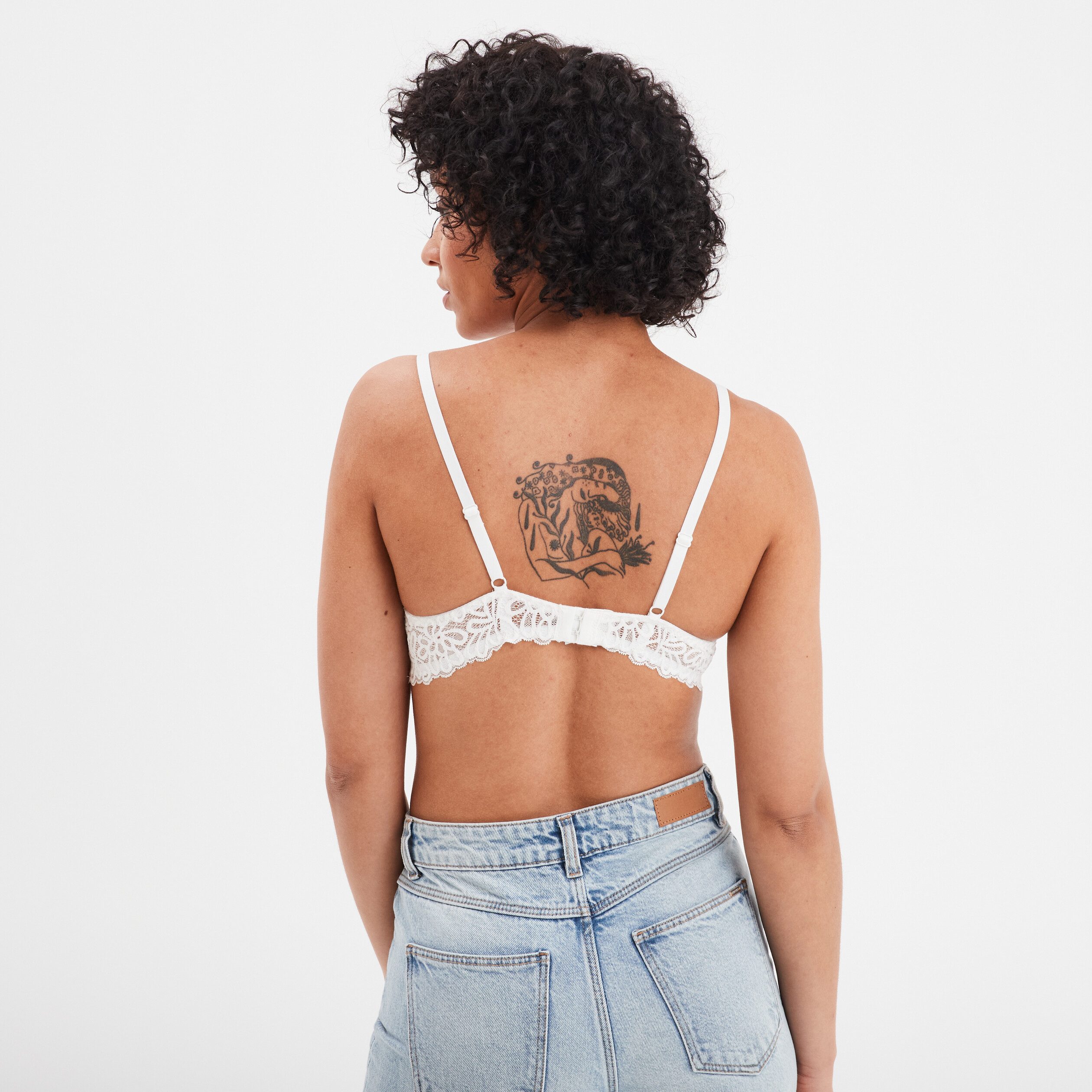 soutien gorge corbeille padde dentelle blanc femme Soutien-gorge corbeille paddé dentelle blanc femme