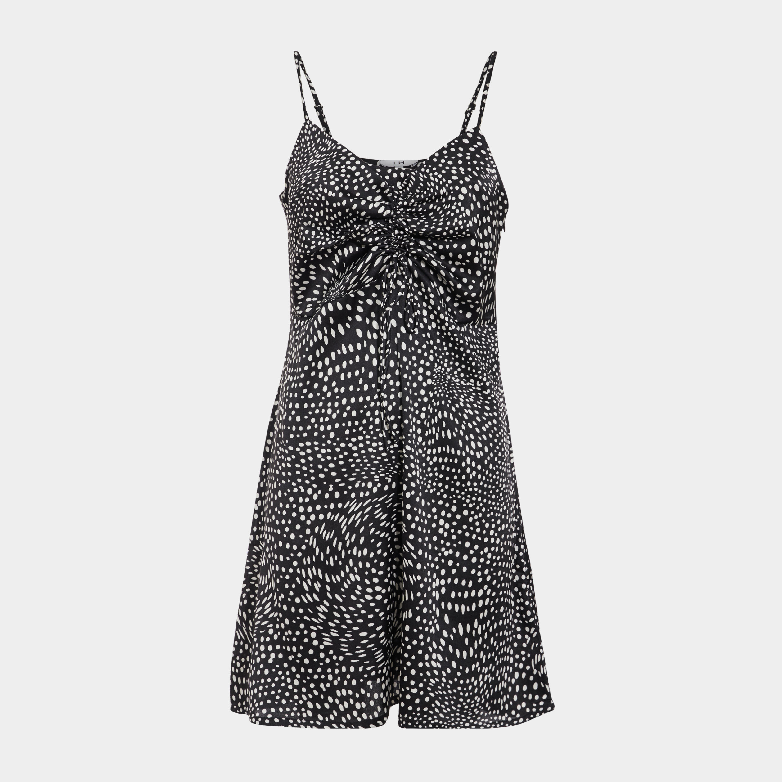 robe courte evasee satinee col v noir femme Robe courte évasée satinée col v noir femme