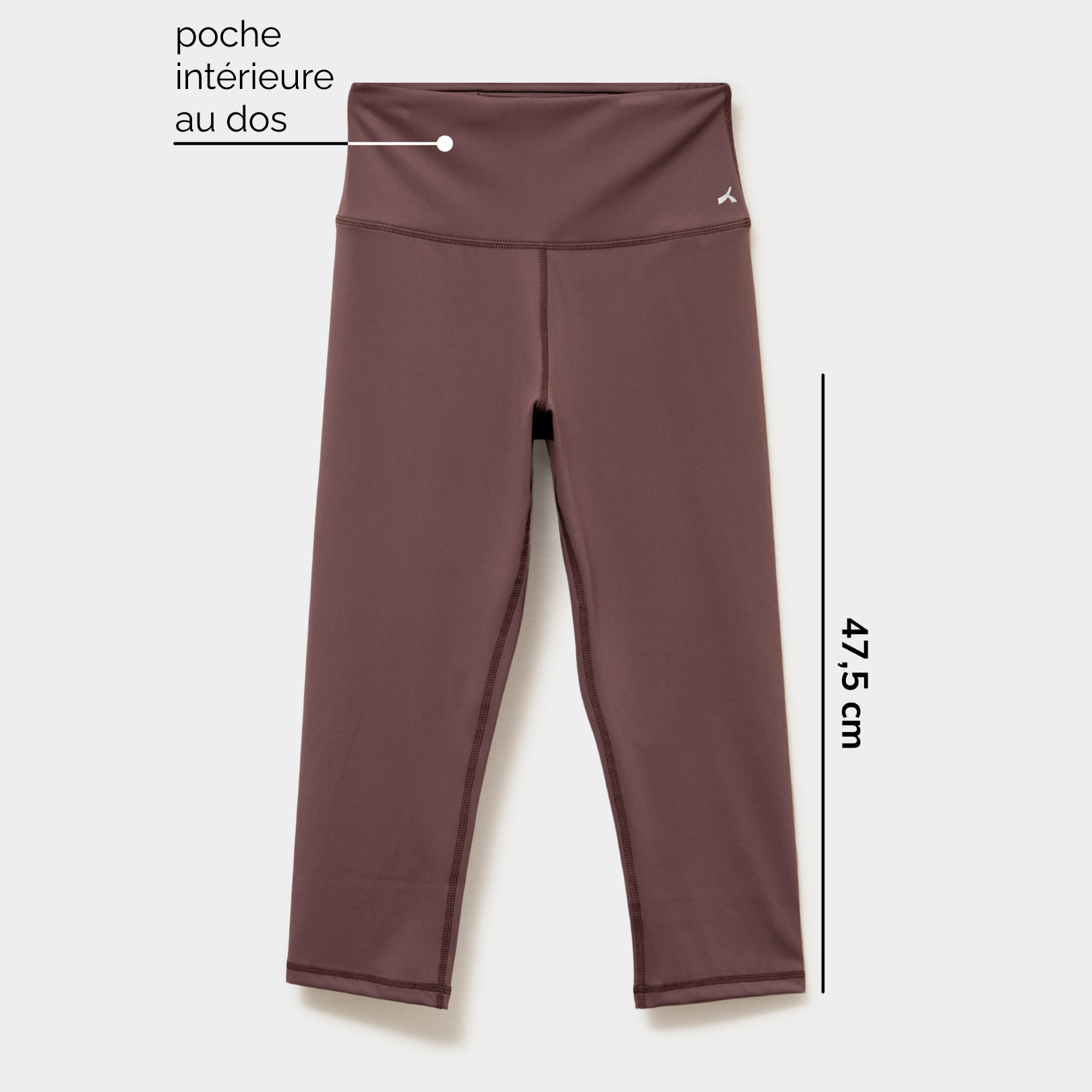 Legging corsaire de sport stretch mauve femme