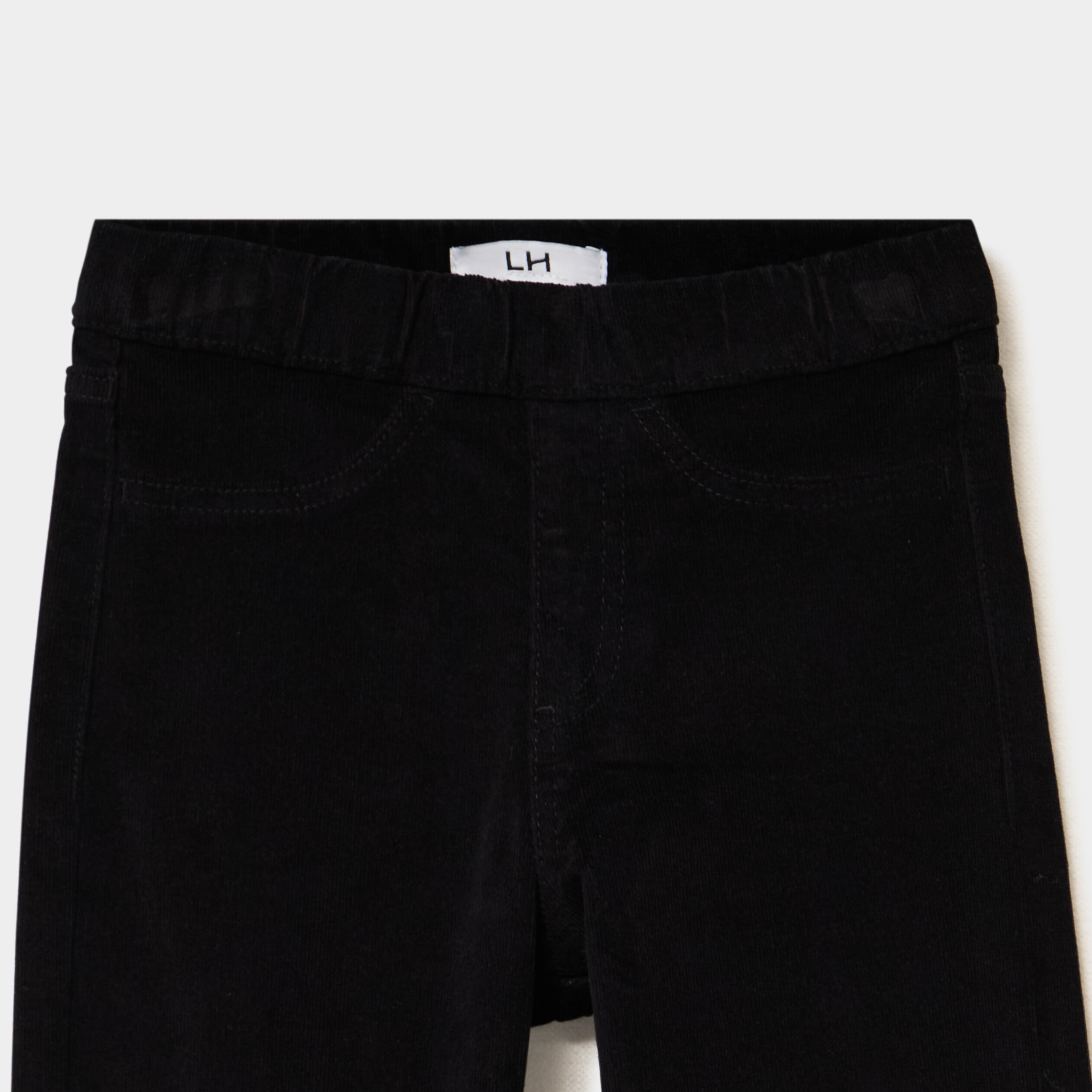 Tregging flare stretch effet velours noir fille