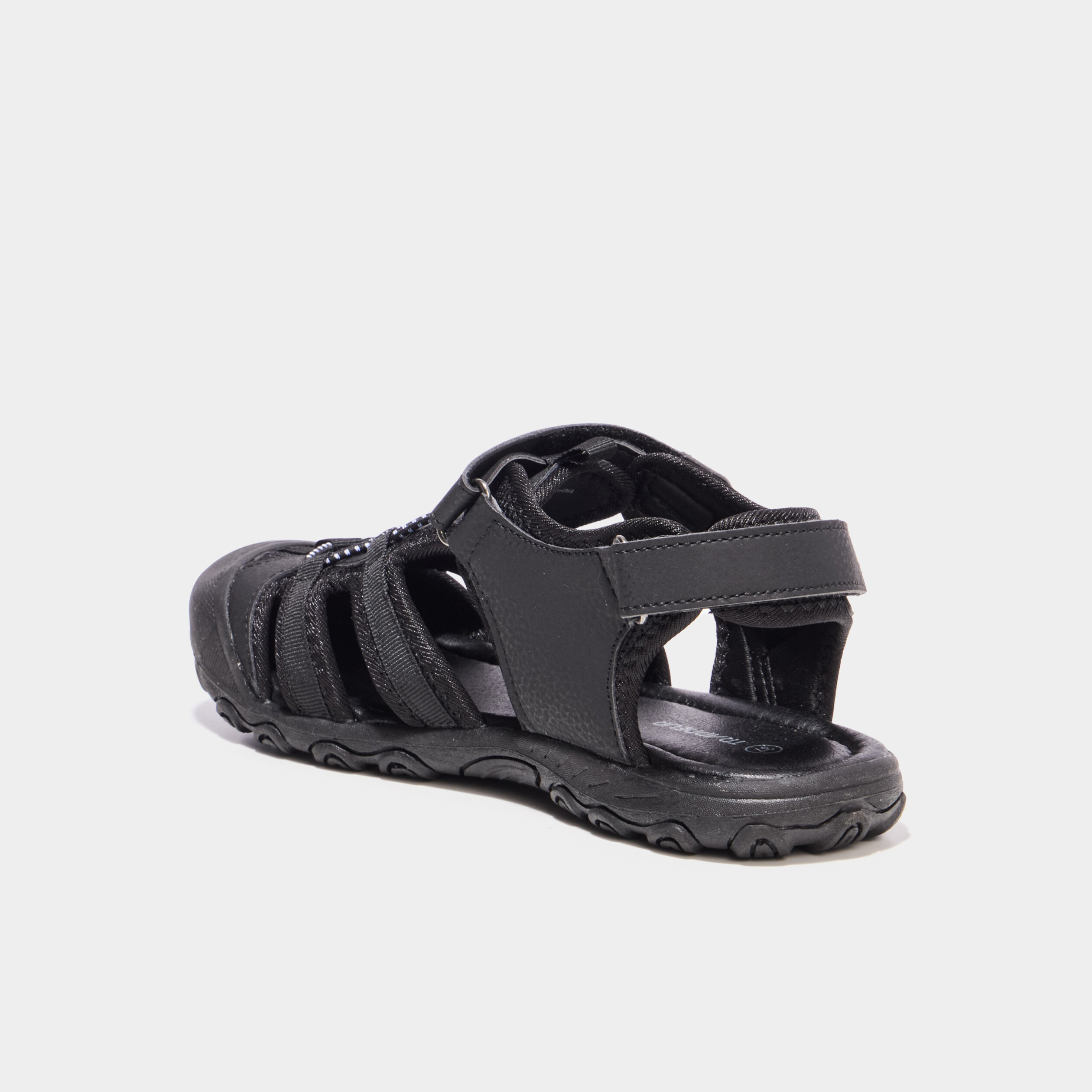 Sandales &agrave; scratchs bout renforc&eacute; noir gar&ccedil;on