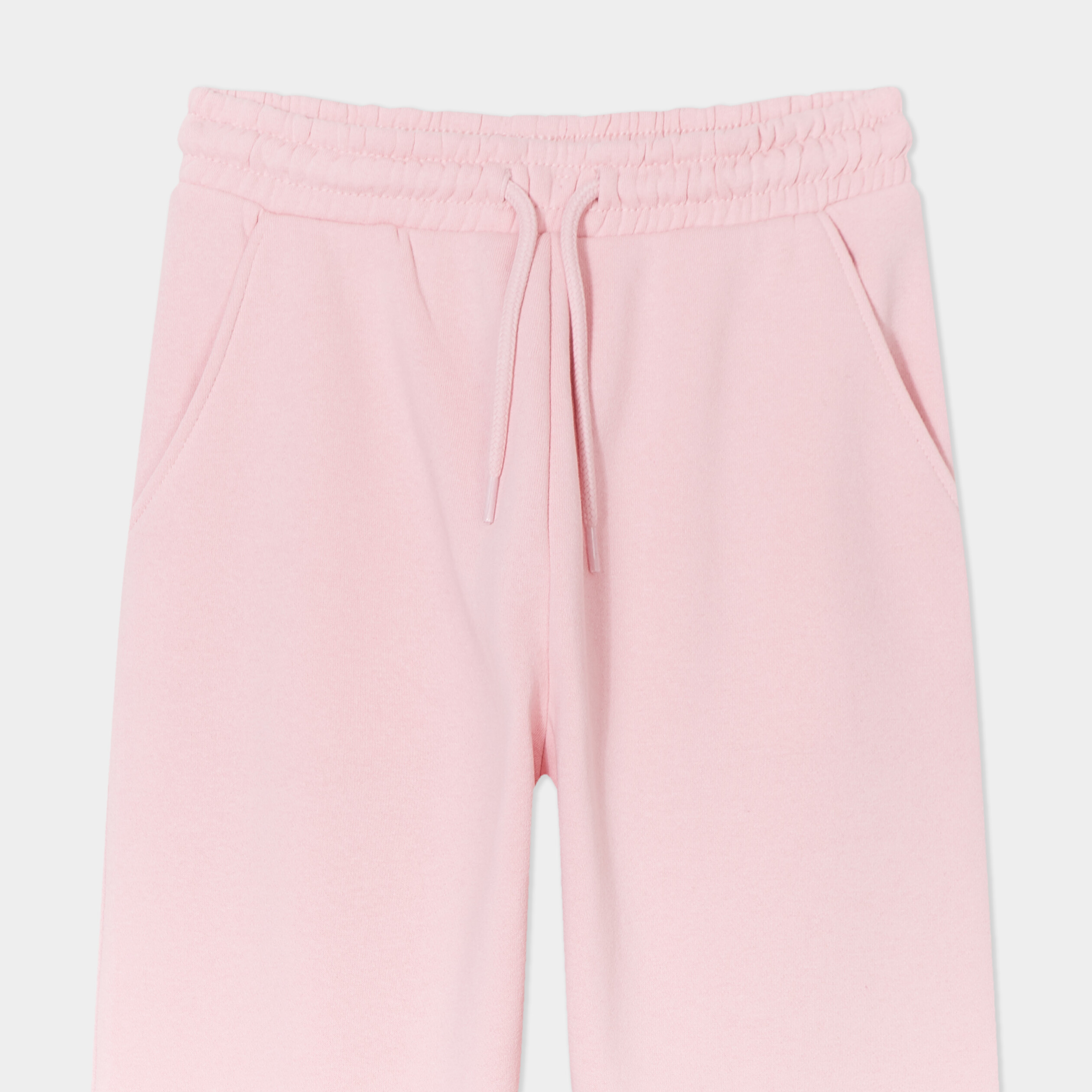Pantalon de jogging droit rose clair fille