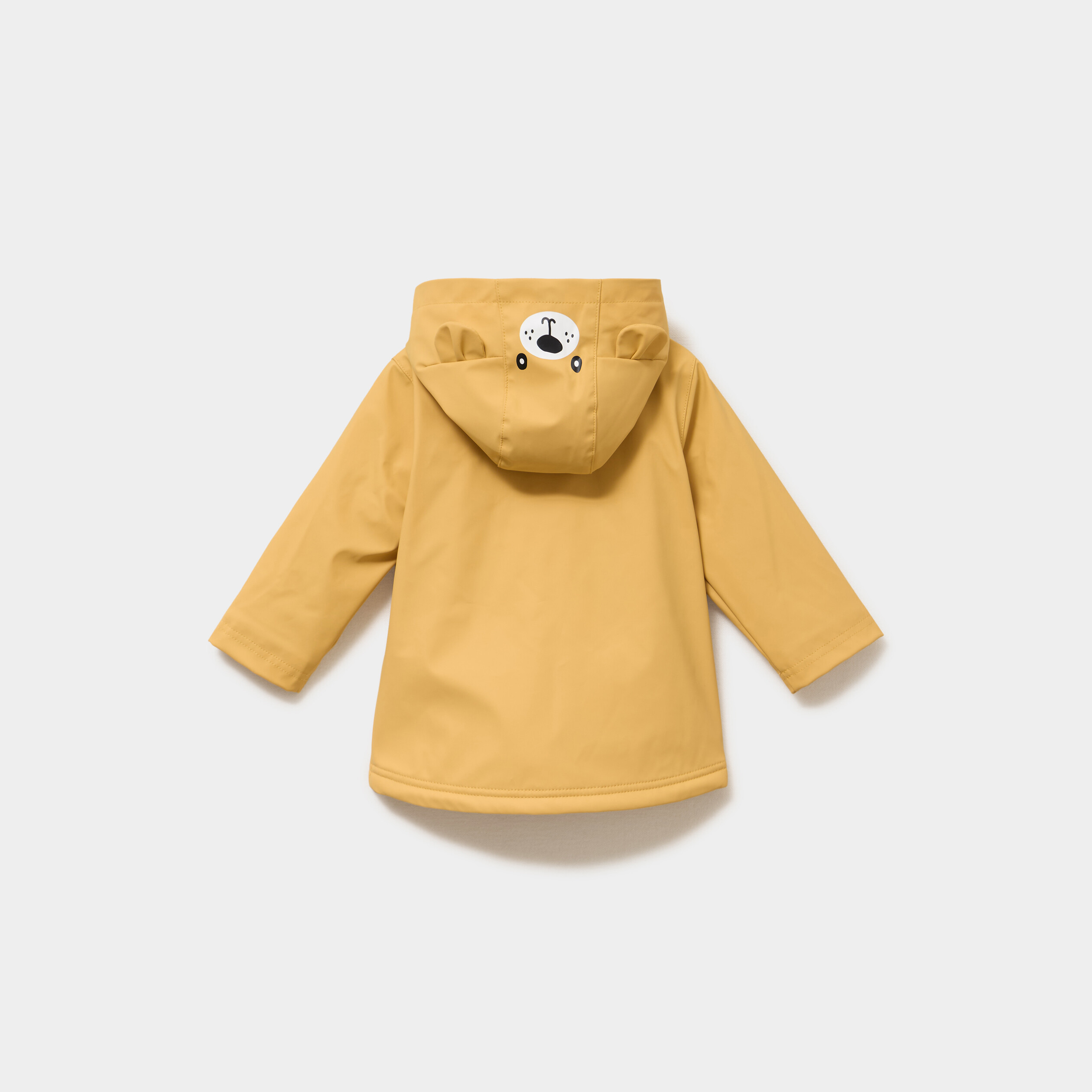 Parka imperm&eacute;able d&eacute;perlante fourr&eacute;e jaune moutarde b&eacute;b&eacute; gar&ccedil;on
