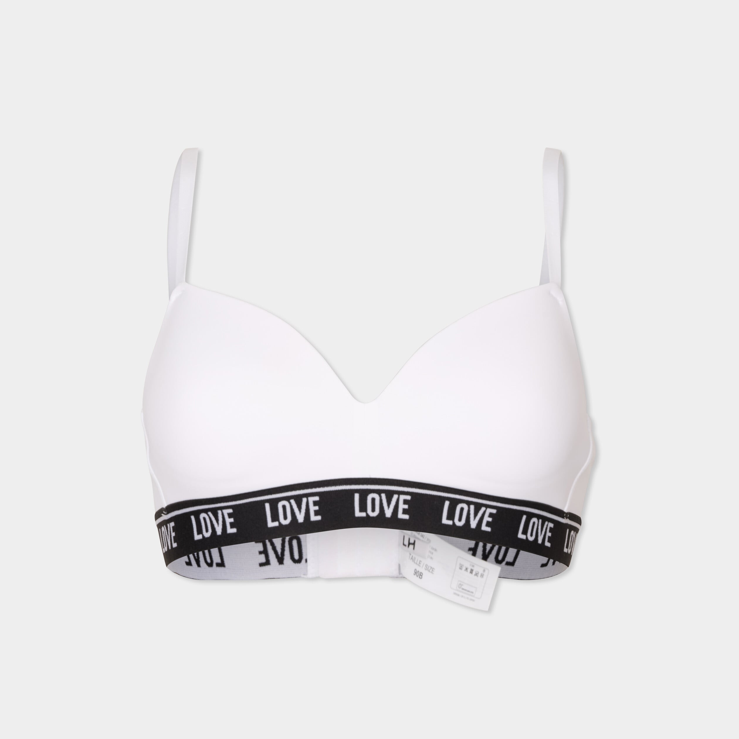 Soutien-gorge embo&icirc;tant padd&eacute; &eacute;lastiqu&eacute; blanc femme