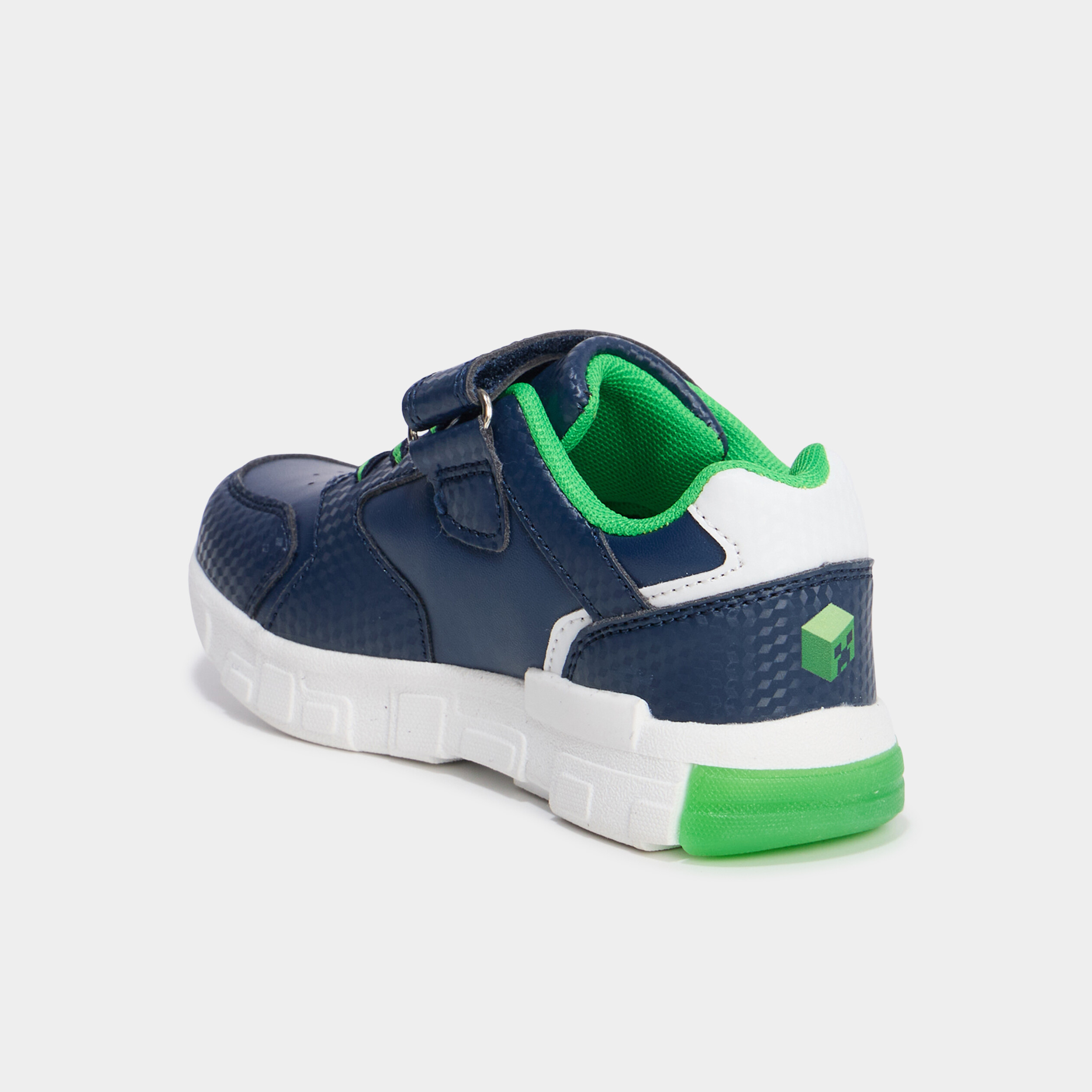 tennis semelles lumineuses minecraft bleu marine garcon Tennis semelles lumineuses Minecraft bleu marine garçon