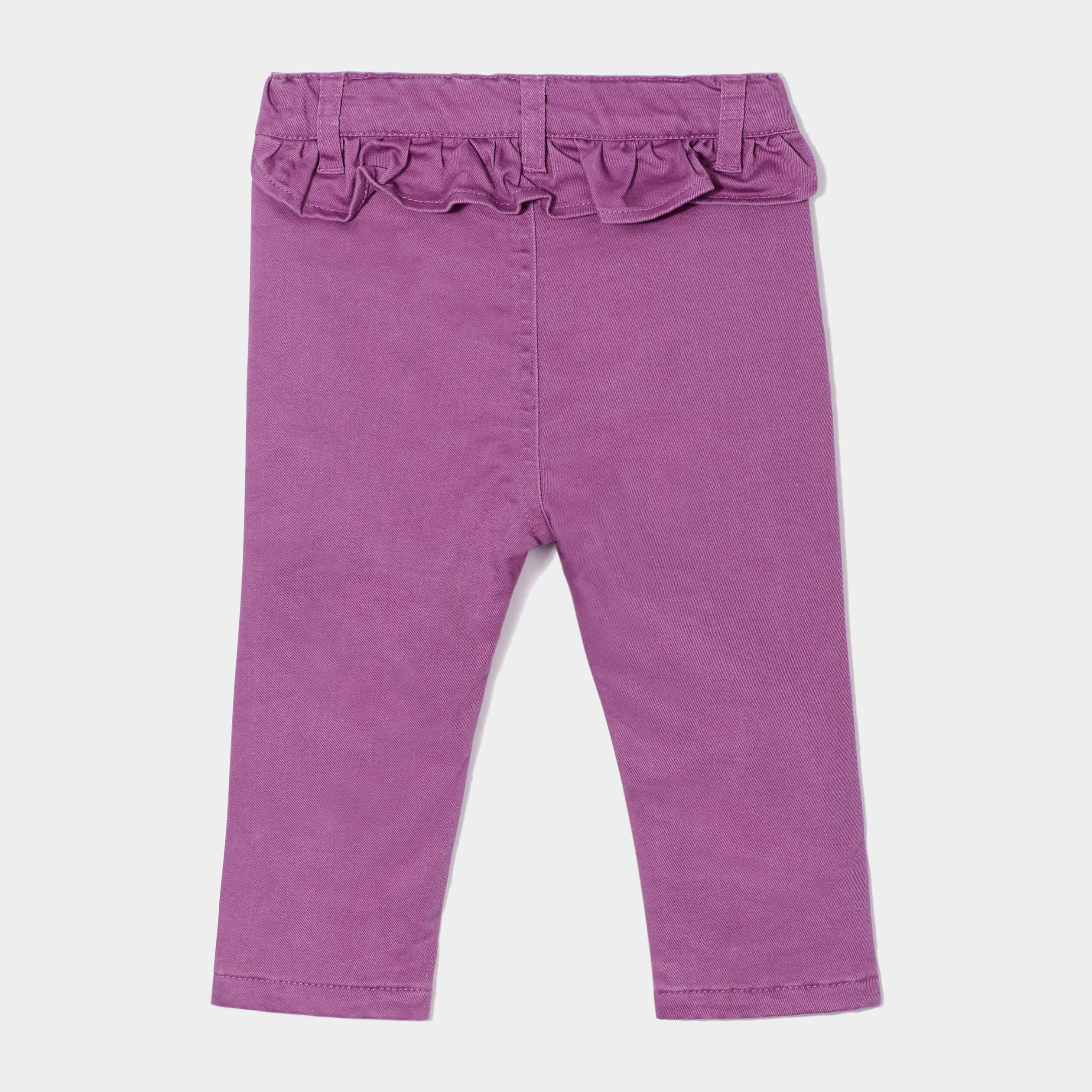 Pantalon twill poches plaquées Creeks violet clair bébé fille