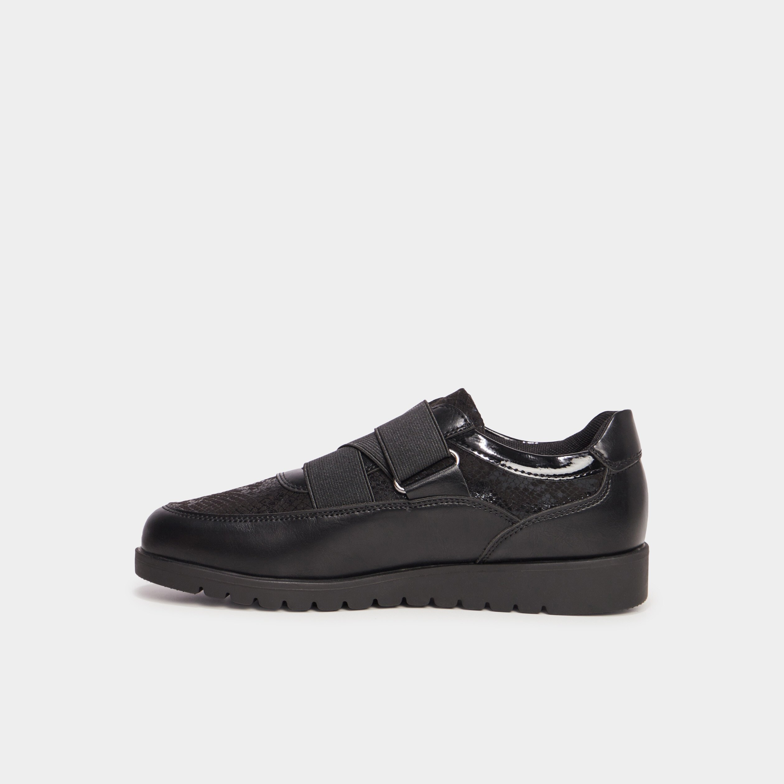 tennis basses pied large confortissimo noir femme Tennis basses pied large Confortissimo noir femme