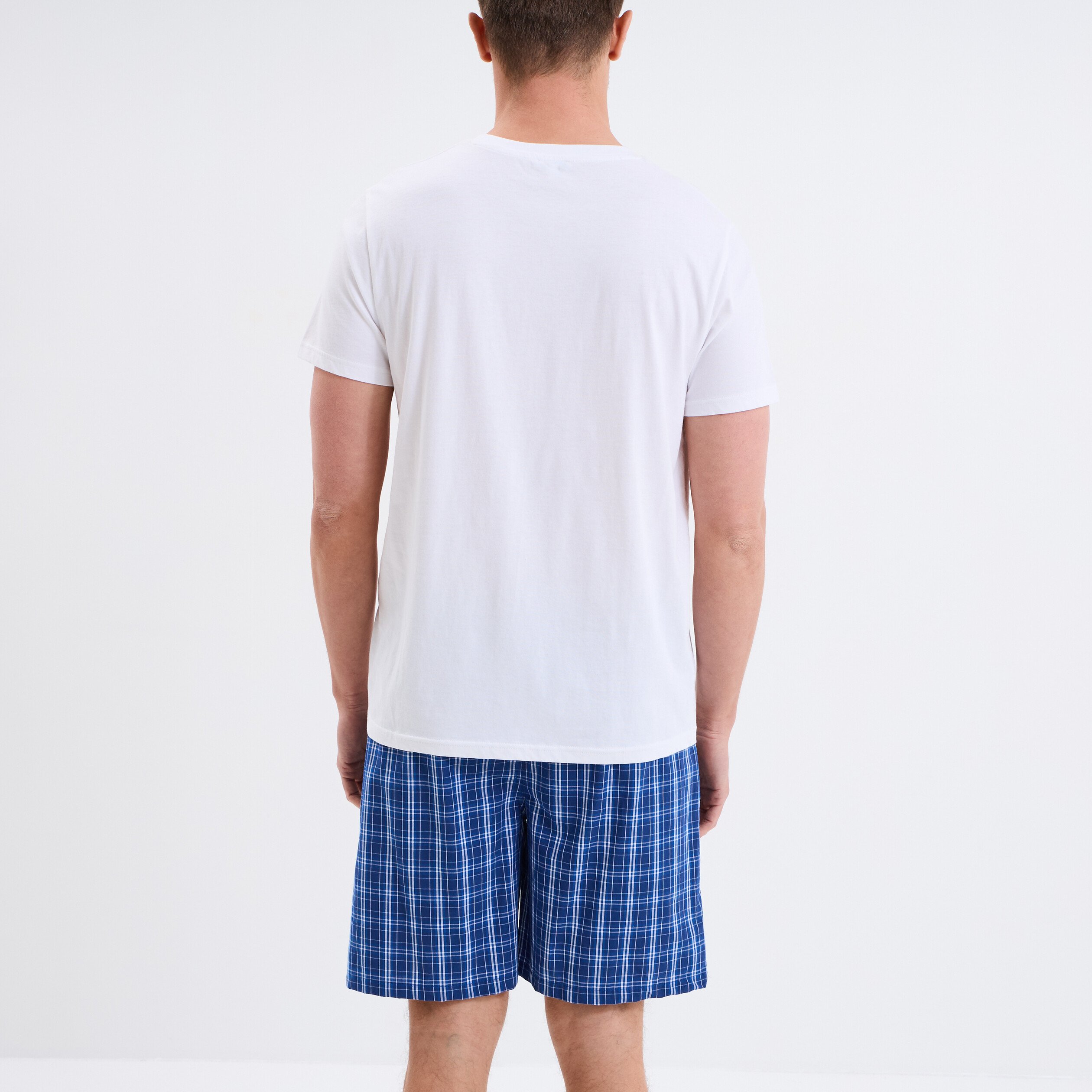 ensemble pyjama short et t shirt coton blanc homme Ensemble pyjama short et t-shirt coton blanc homme
