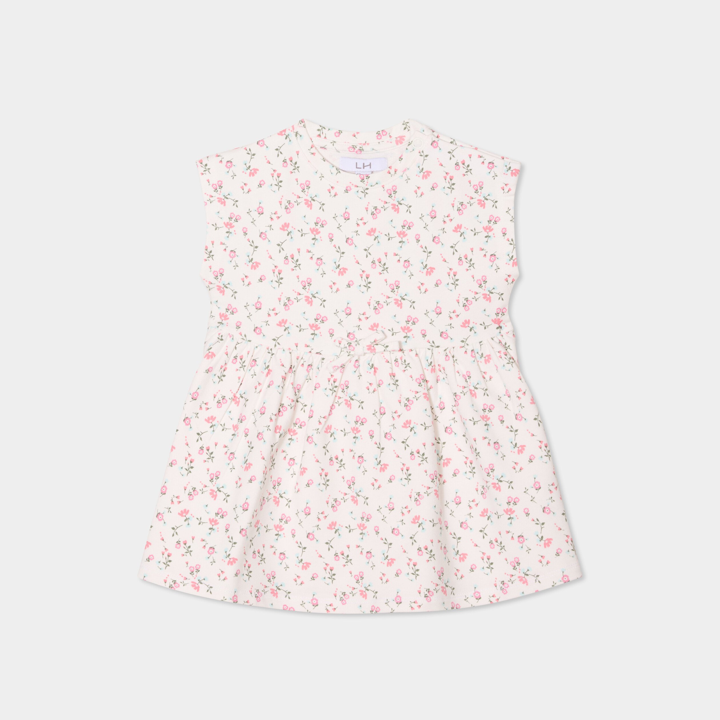 robe patineuse manches courtes ecru bebef Robe patineuse manches courtes ecru bébé fille