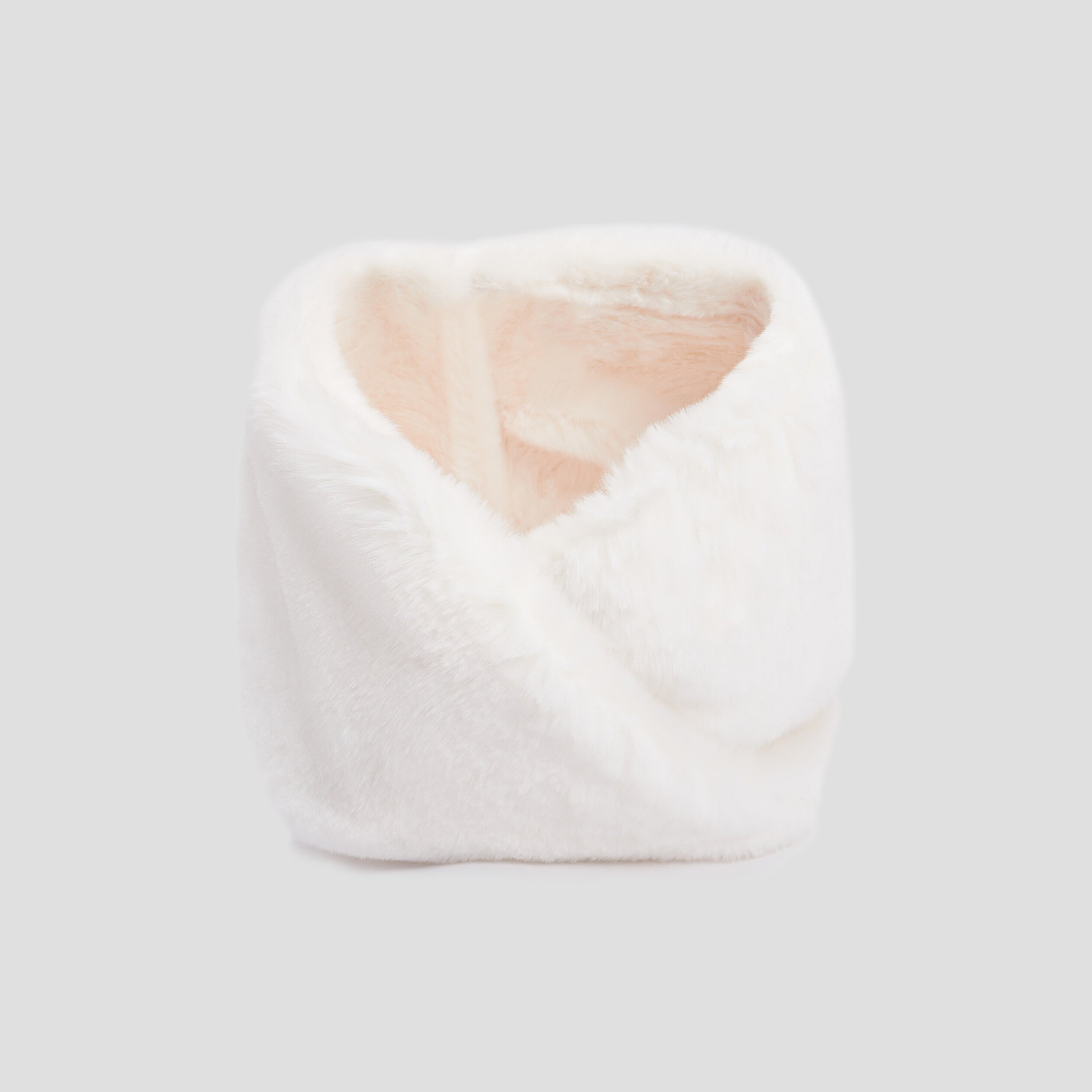 snood fausse fourrure ecru fille Snood fausse fourrure ecru fille