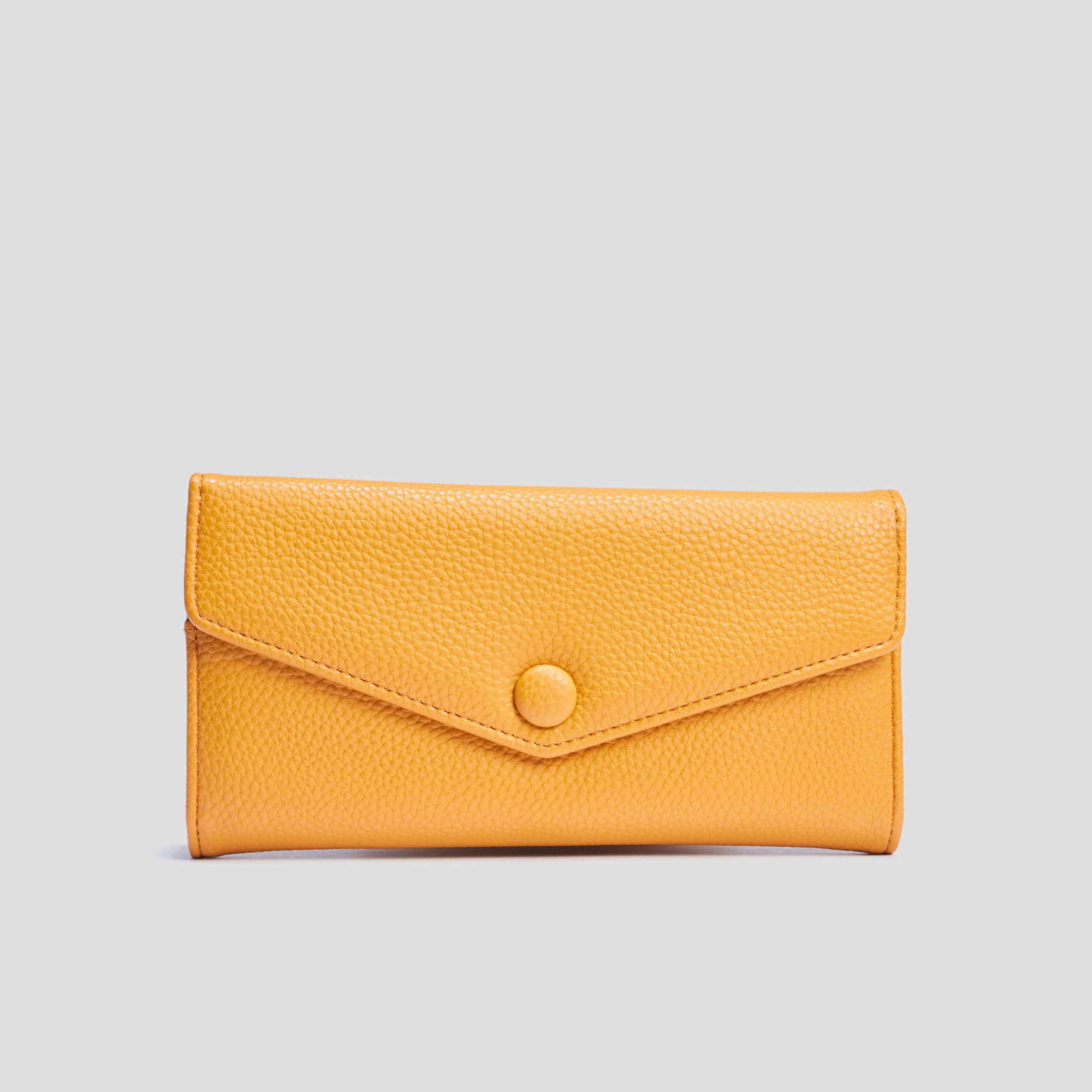 Portefeuille rectangulaire jaune femme