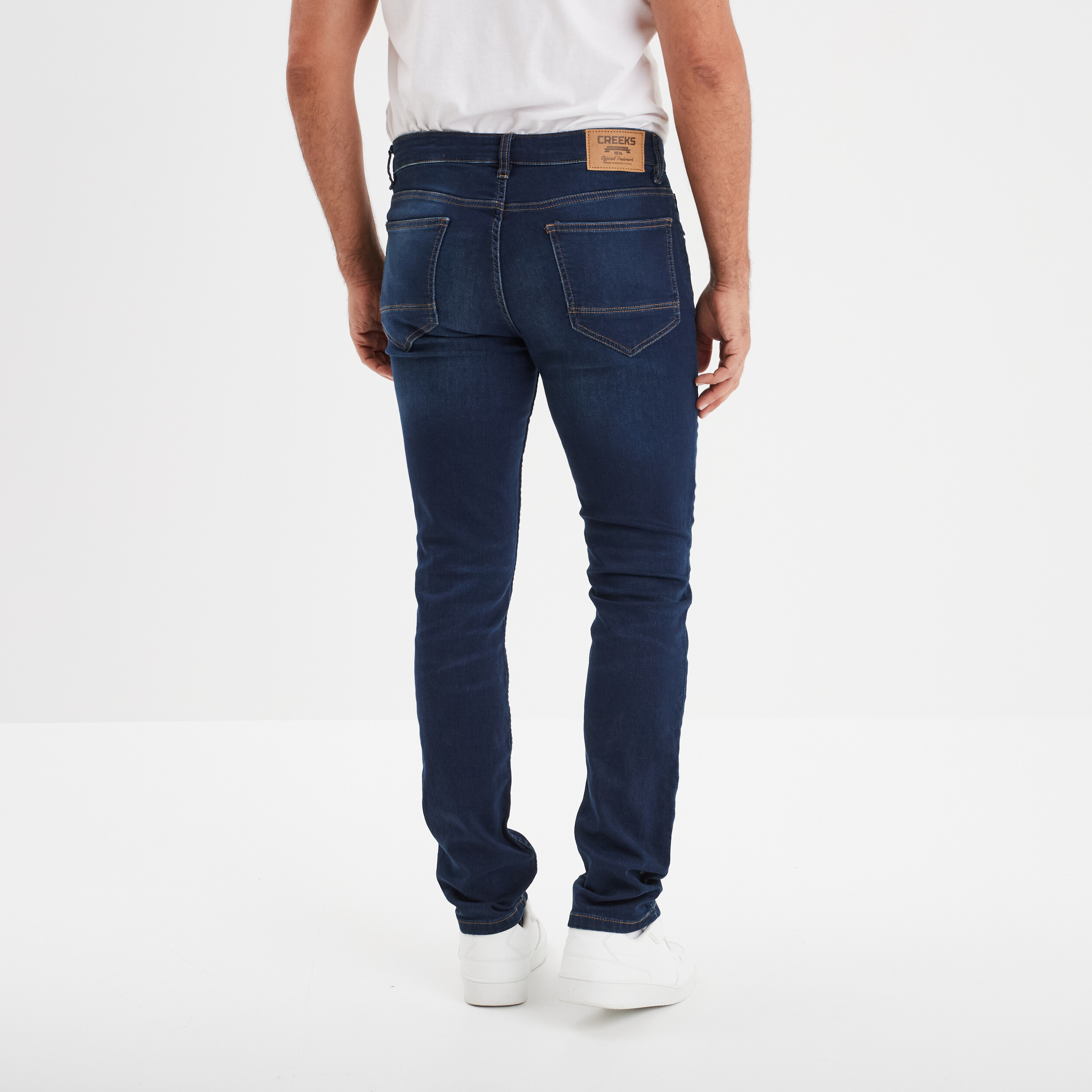 Jeans coupe slim denim brut homme