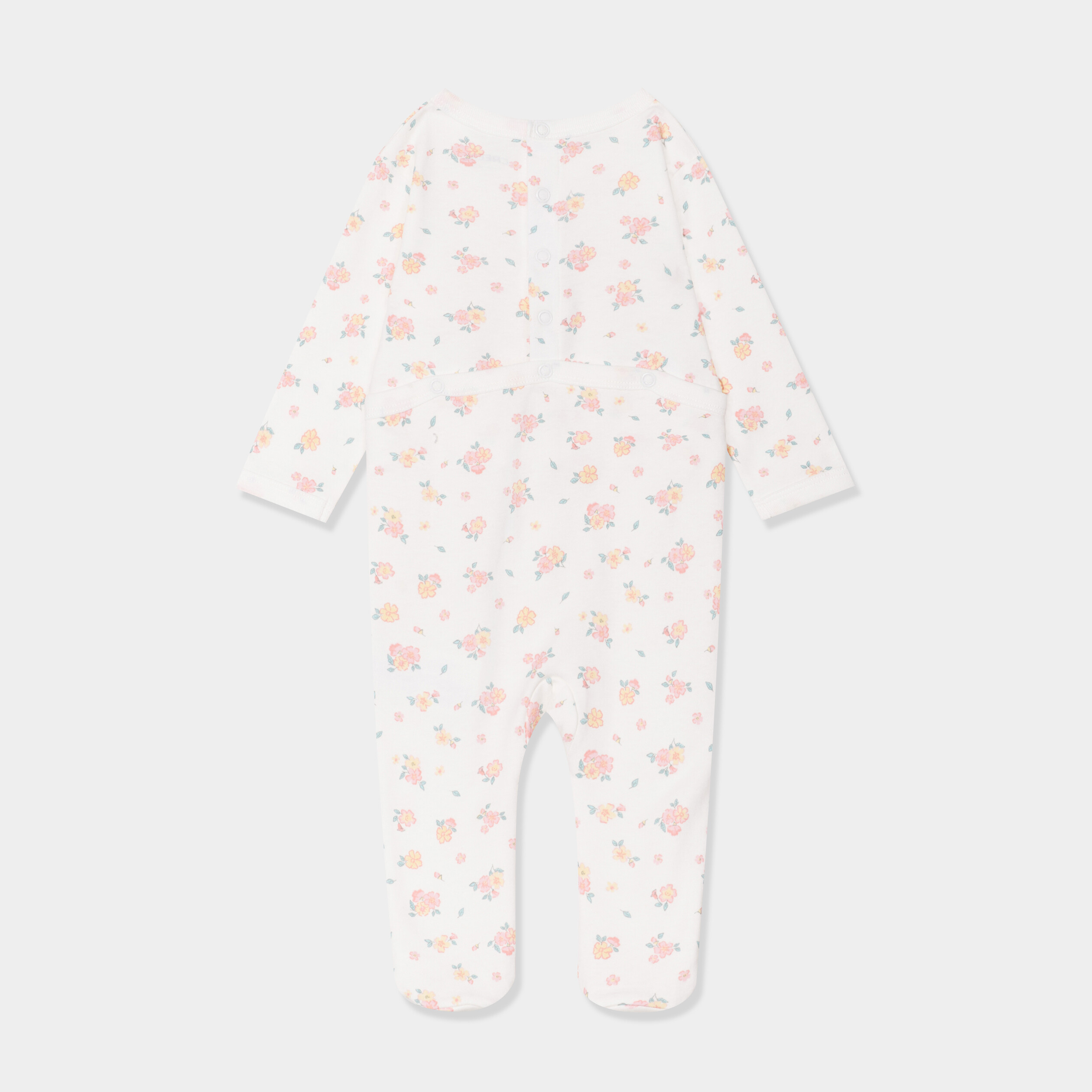 dors bien boutonne dos coton ecru bebef Dors-bien boutonné dos coton ecru bébé fille