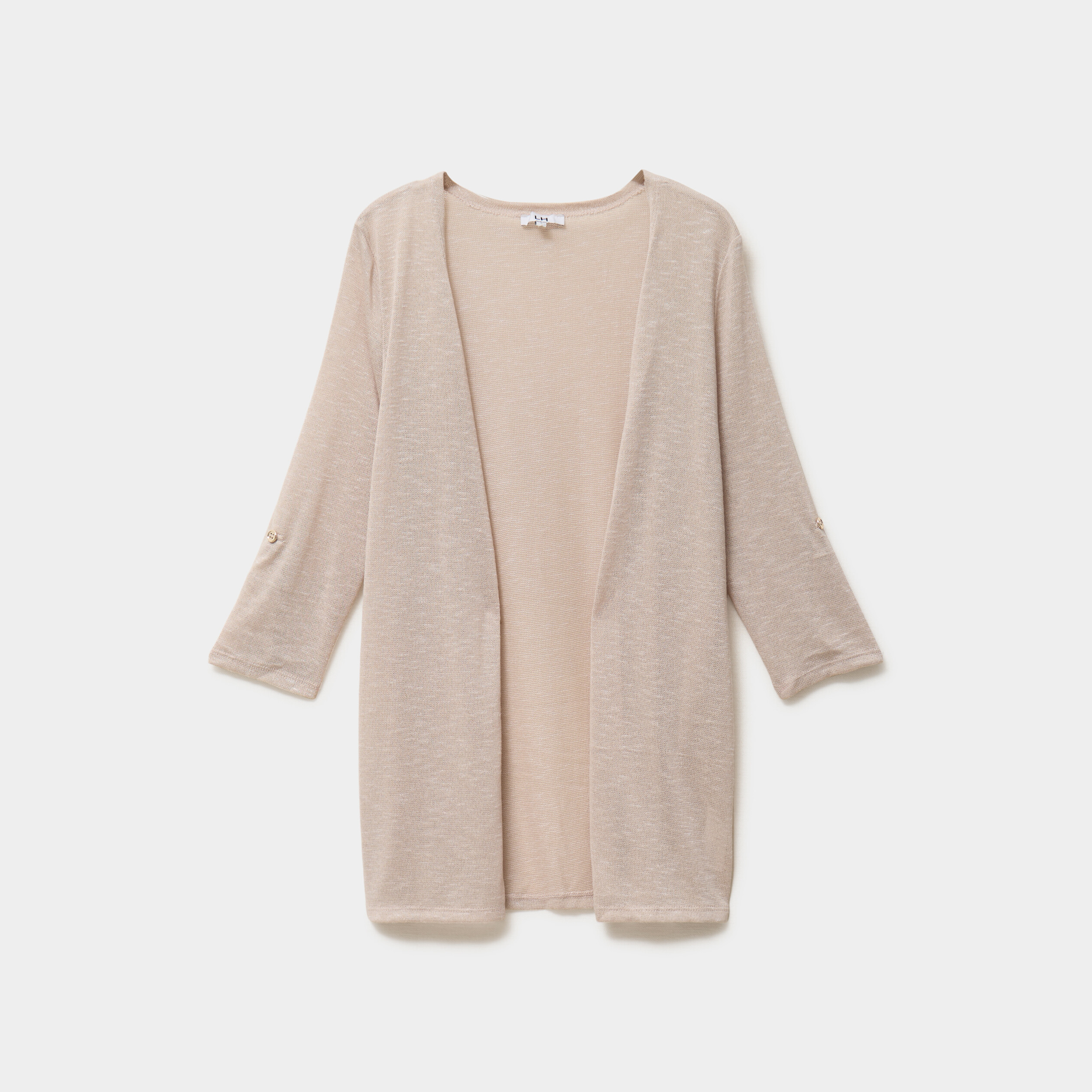 Gilet Beige Femme Taille 44/46 - Occasion Très Bon état, Marque C&A, Manches Courtes