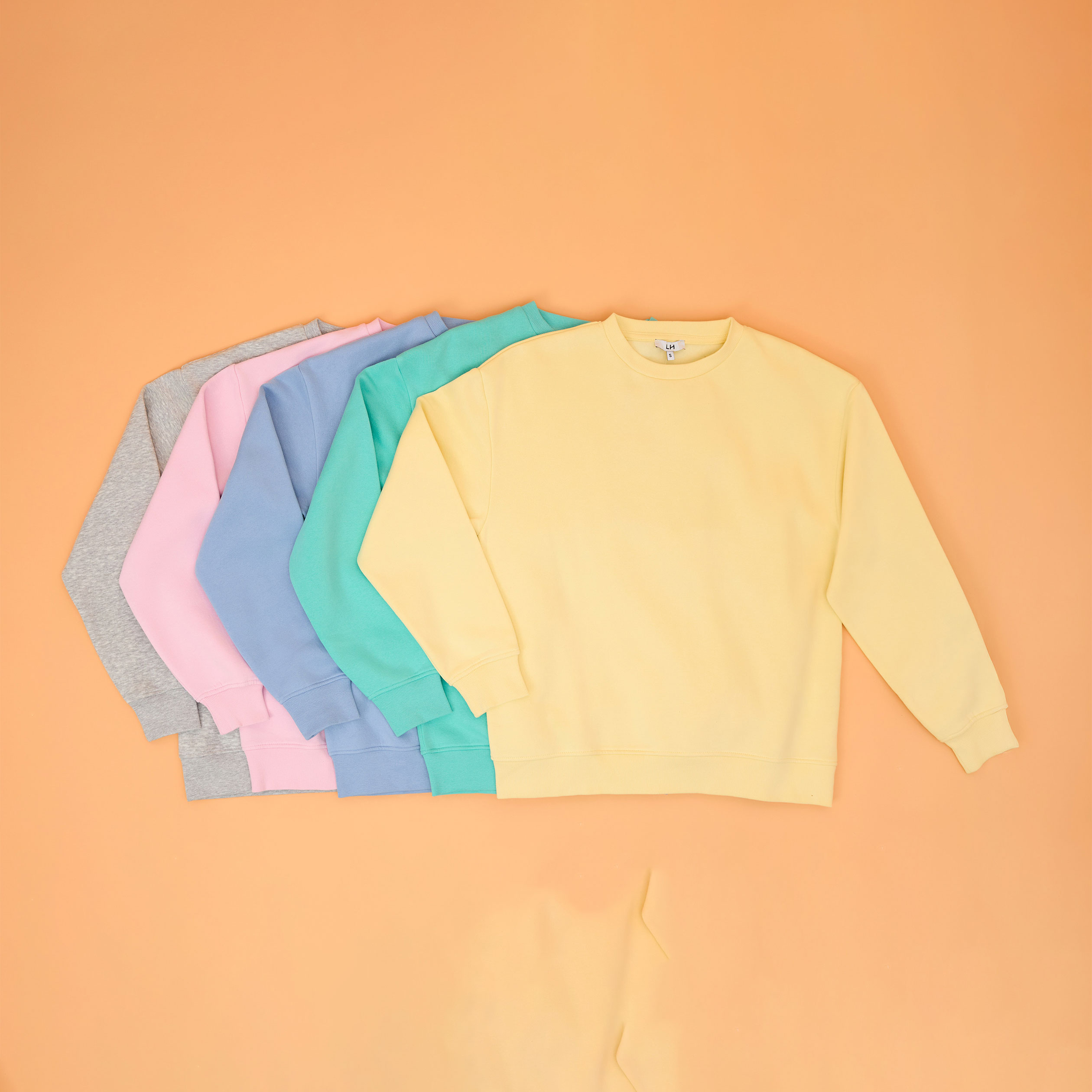 sweat col rond manches longues gris clair femme Sweat col rond manches longues gris clair femme