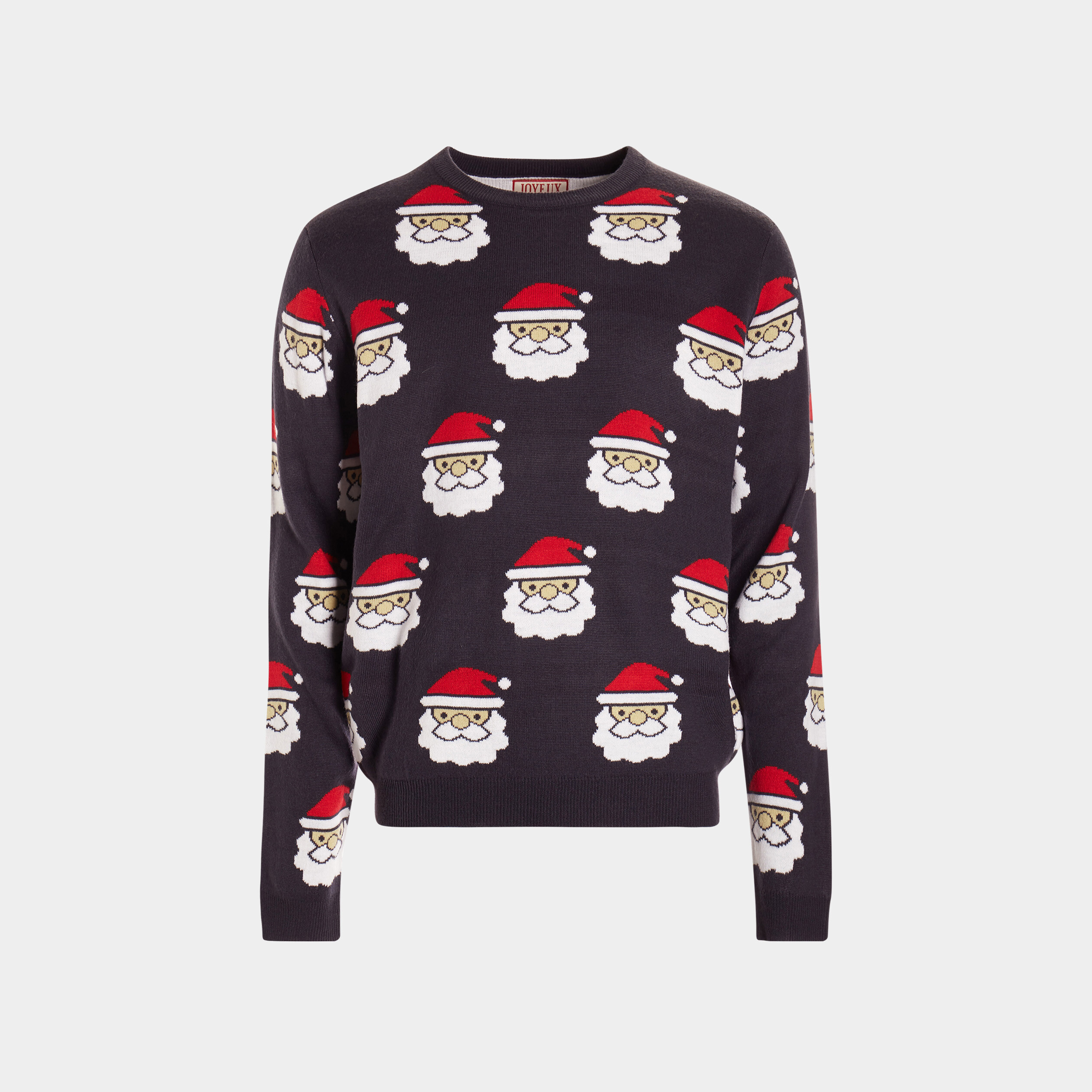 Pull de Noël avec col rond noir homme