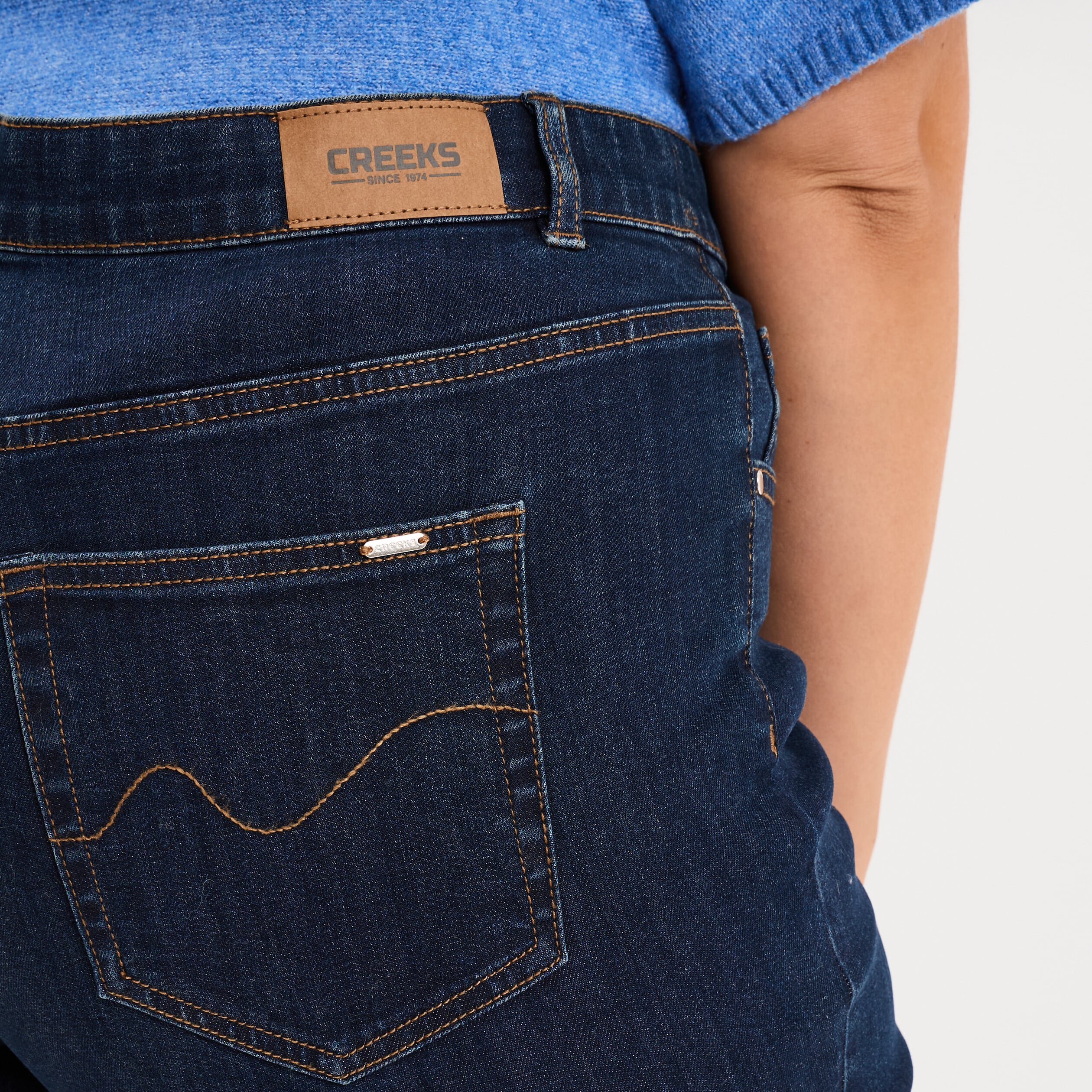 Jean flare 5 poches taille haute denim brut femme grande taille