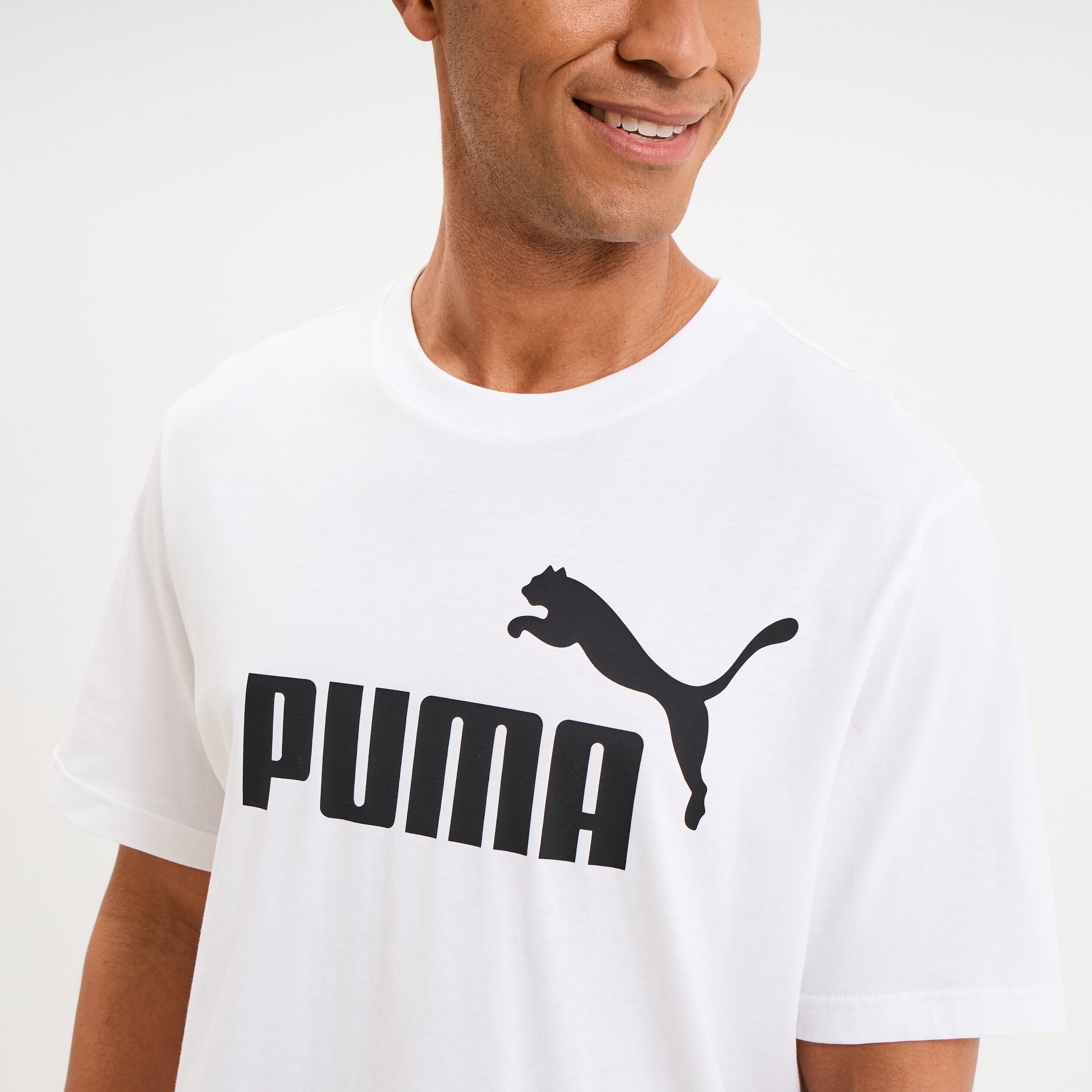 T-shirt manches courtes coton Puma blanc homme