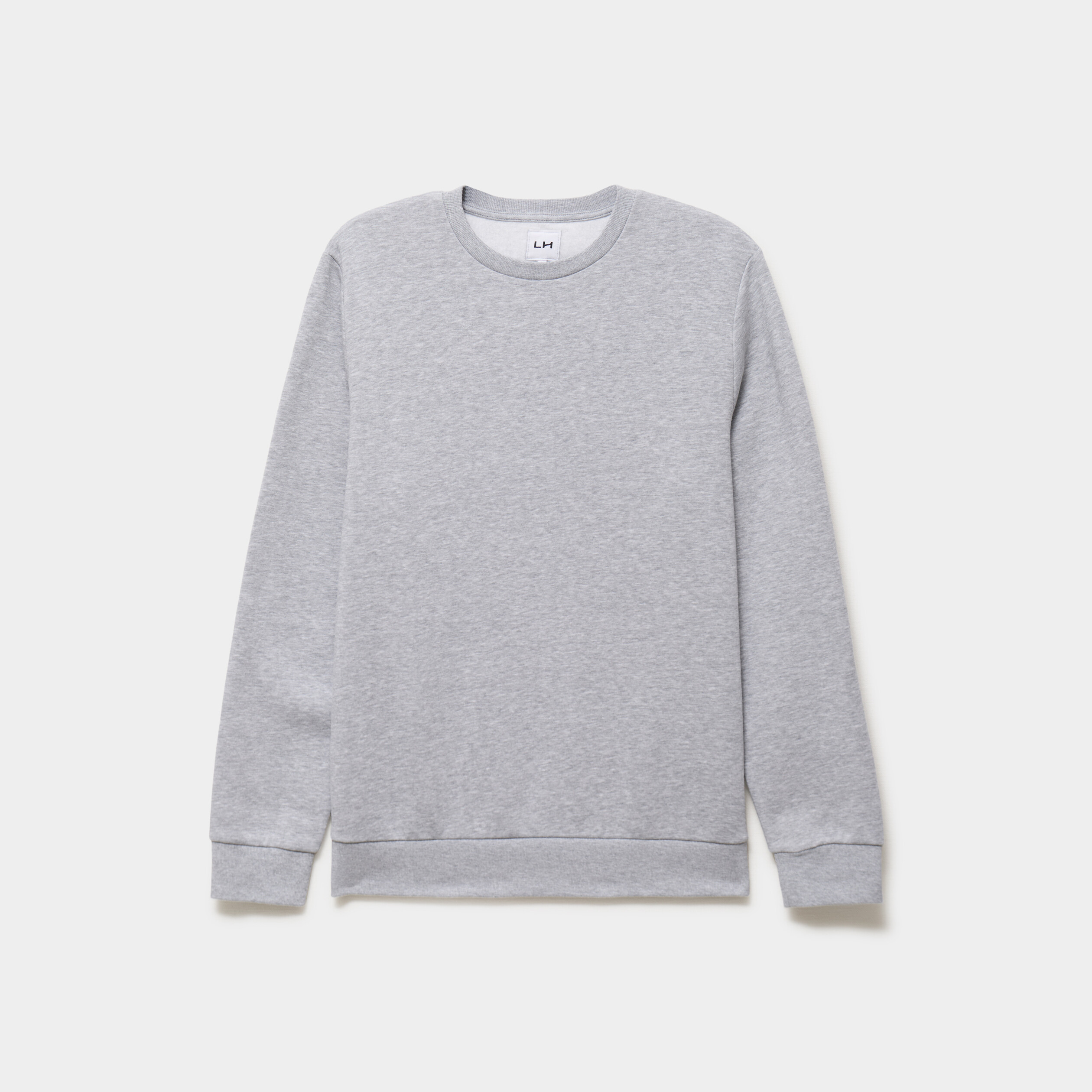 Sweat molleton col rond gris clair homme