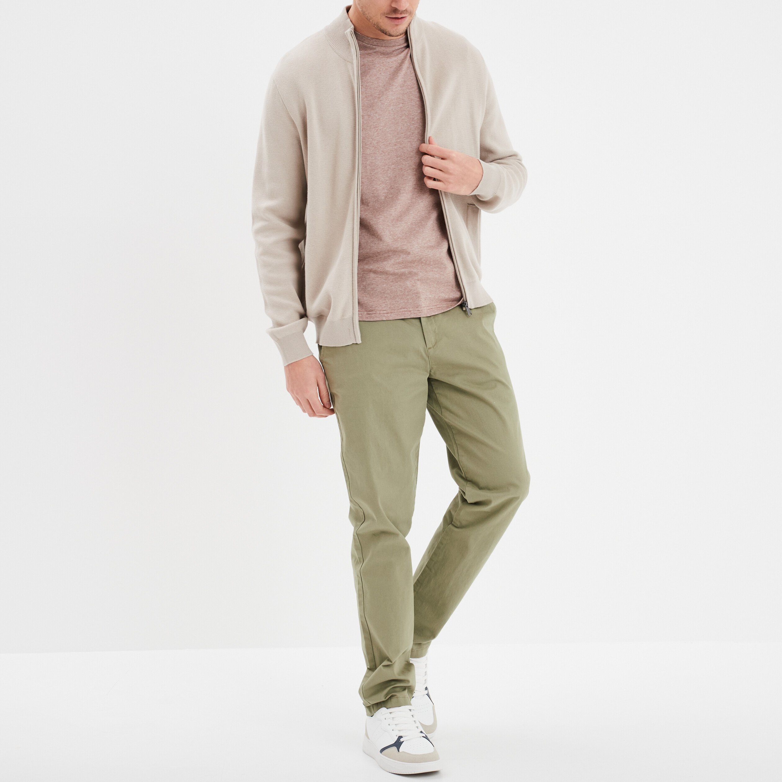 t shirt col rond manches courtes creeks marron homme T-shirt col rond manches courtes Creeks marron homme