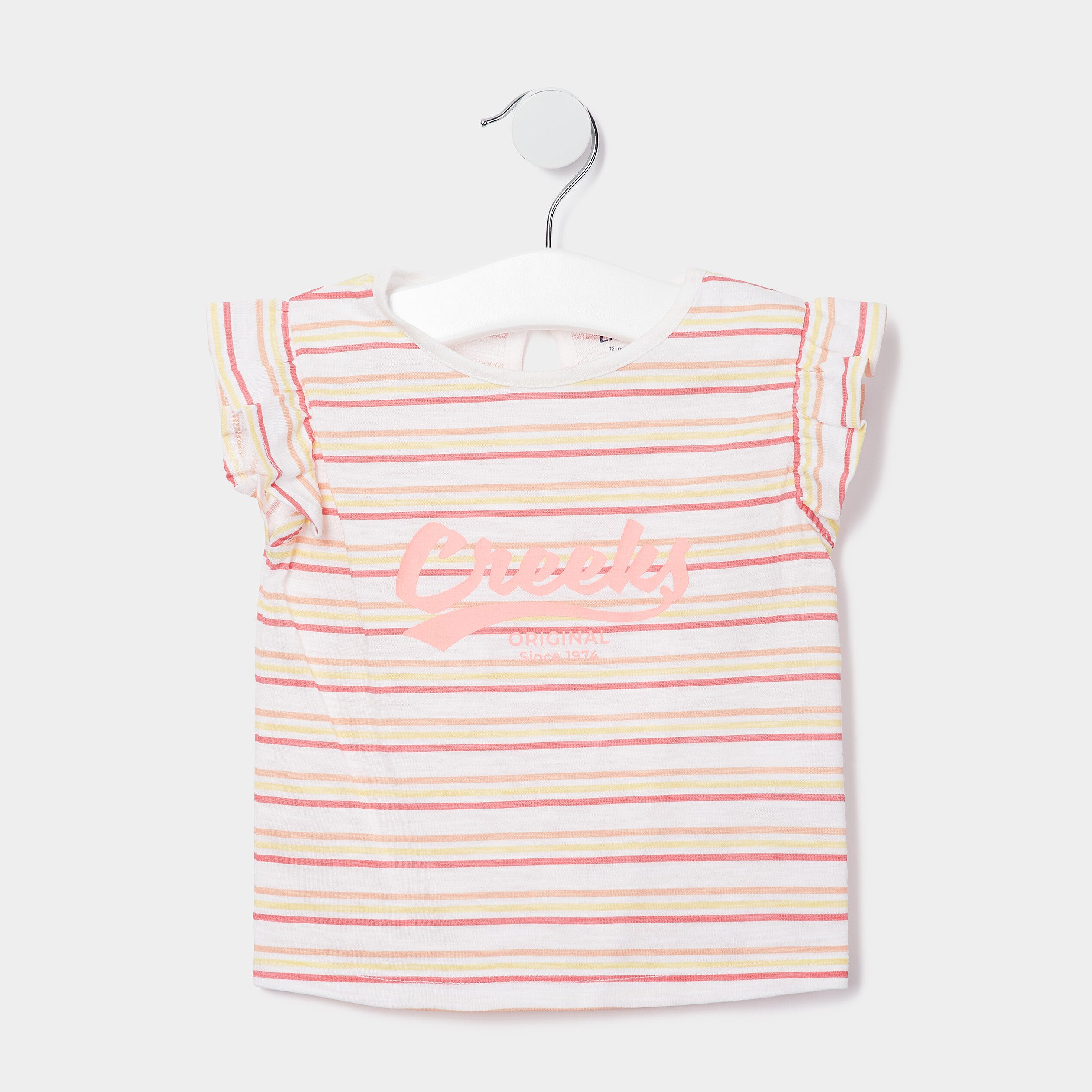 t shirt manches courtes creeks ecru bebef T-shirt manches courtes Creeks ecru bébé fille