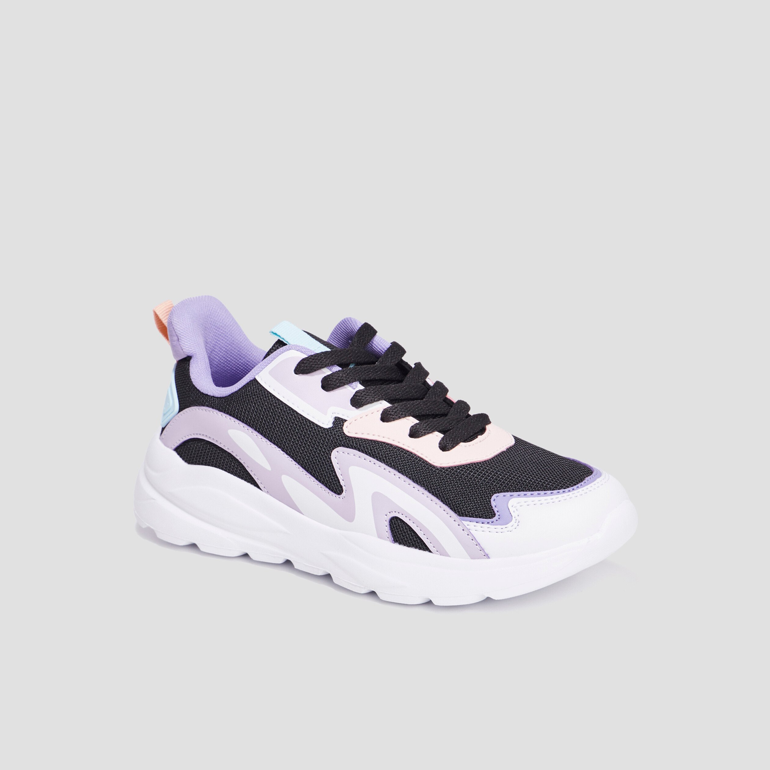 Baskets running a scratchs multicolore fille