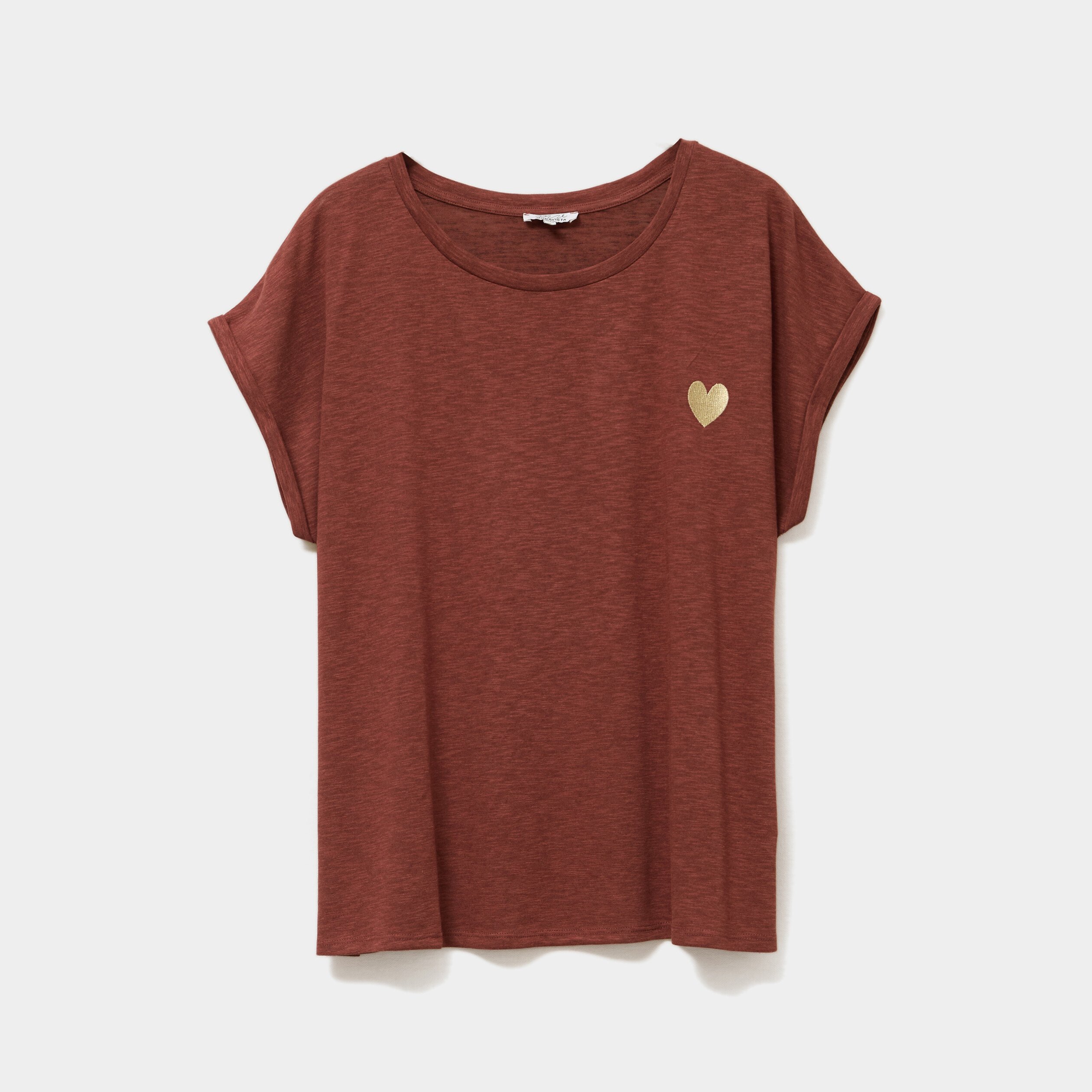 t shirt manches courtes marron femmegt T-shirt manches courtes marron femme grande taille