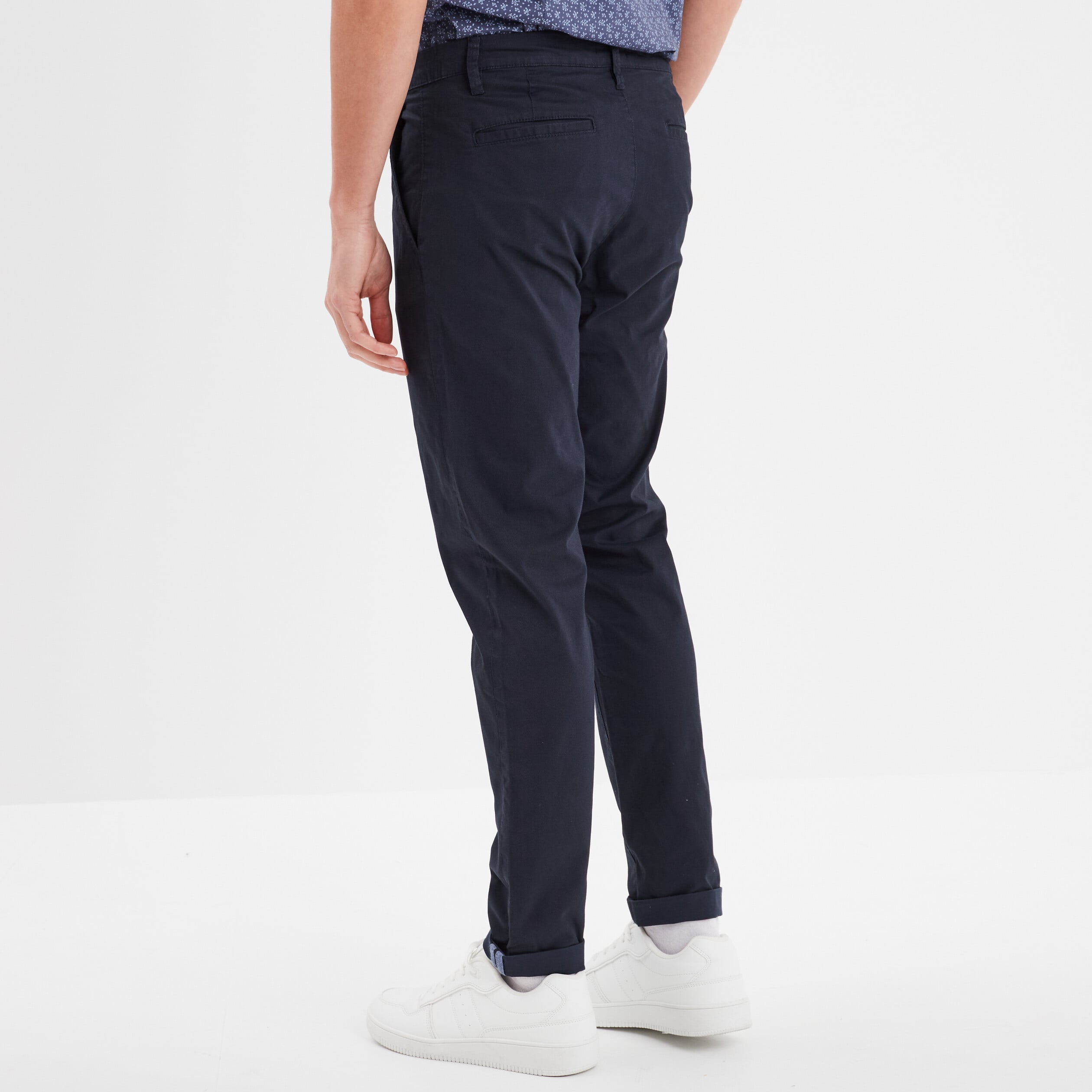 Pantalon Décontracté Homme Blue Harbour - Chino Stretch Bleu Marine - Taille 40W 31L - Occasion Très Bon état