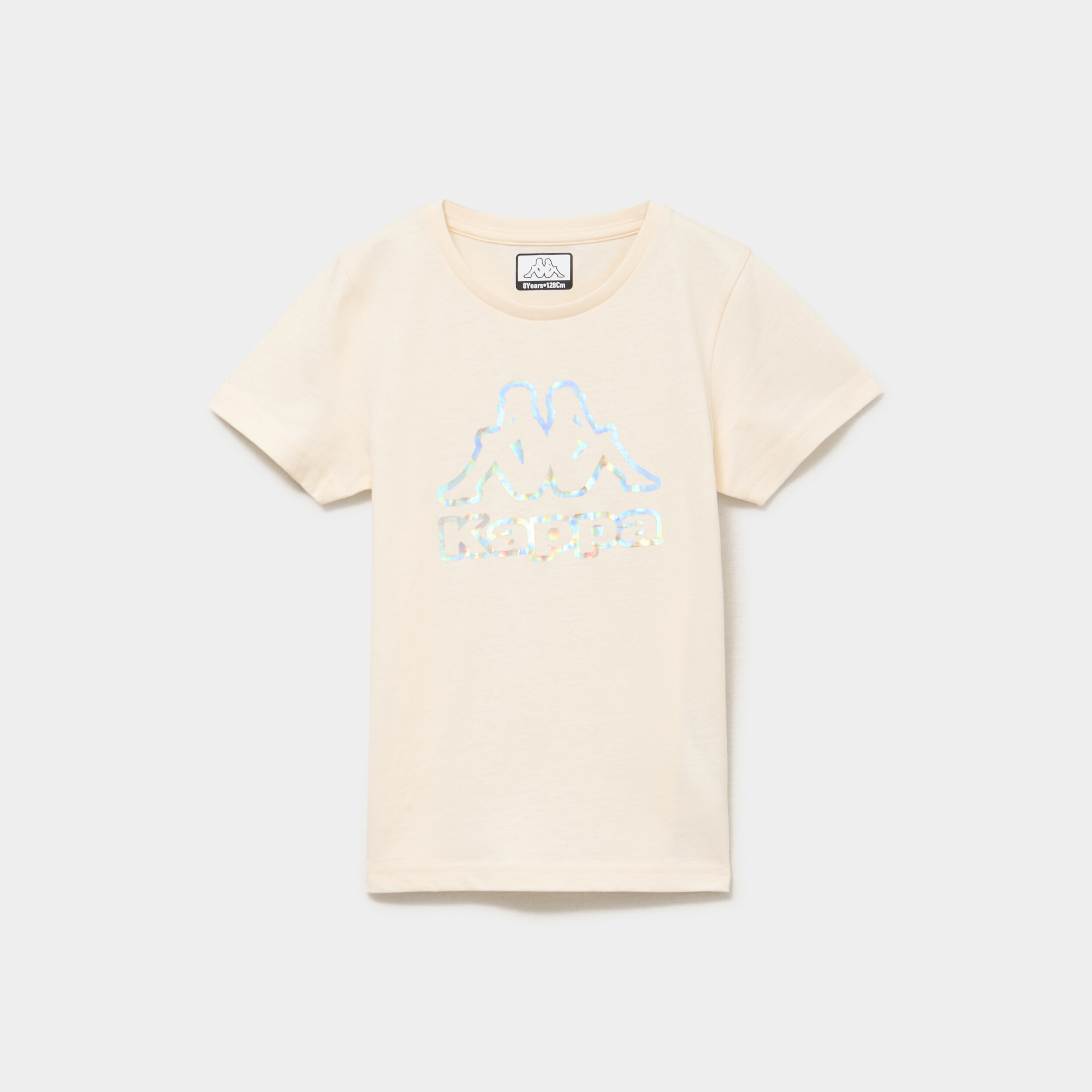 T-shirt &agrave; manches courtes coton Kappa creme fille