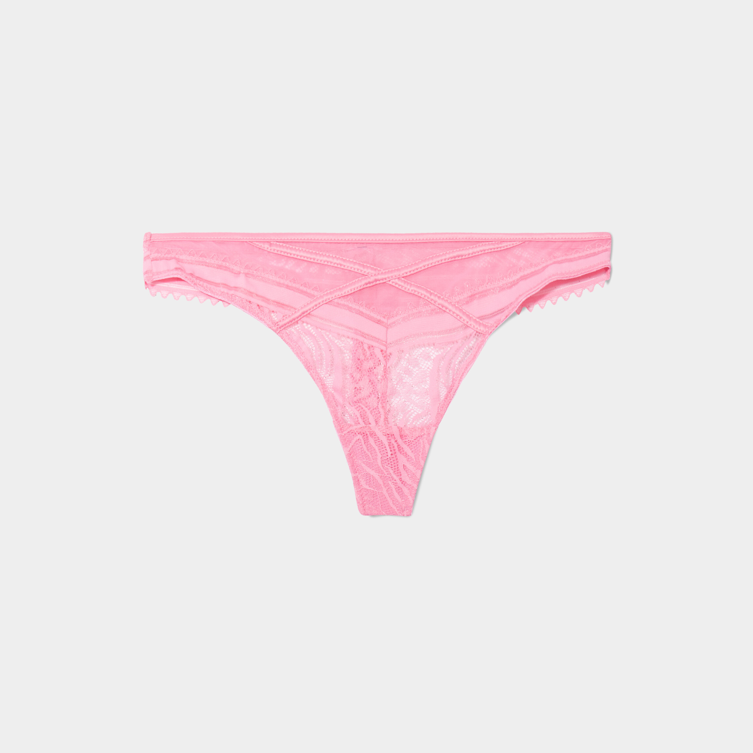 tanga en dentelle rose femme Tanga en dentelle rose femme