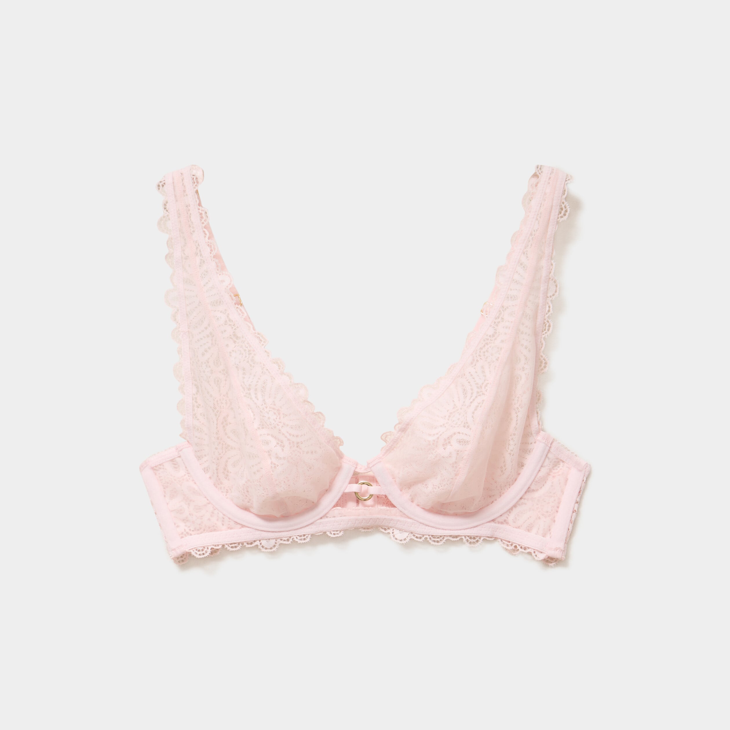 Soutien-gorge foulard dentelle rose clair femme